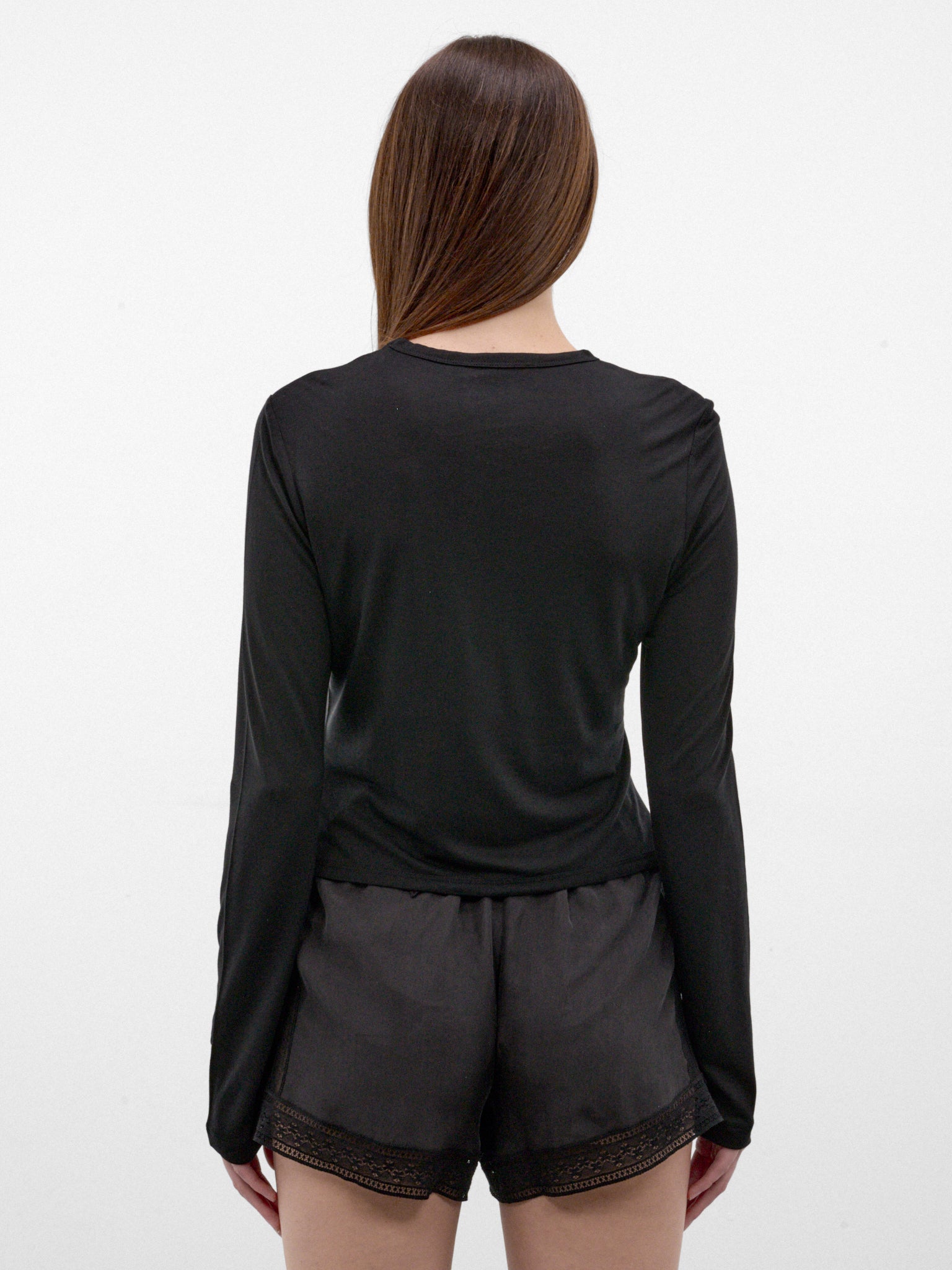 Black Satin Ribbon Long Sleeve (5313-0571-BLACK)