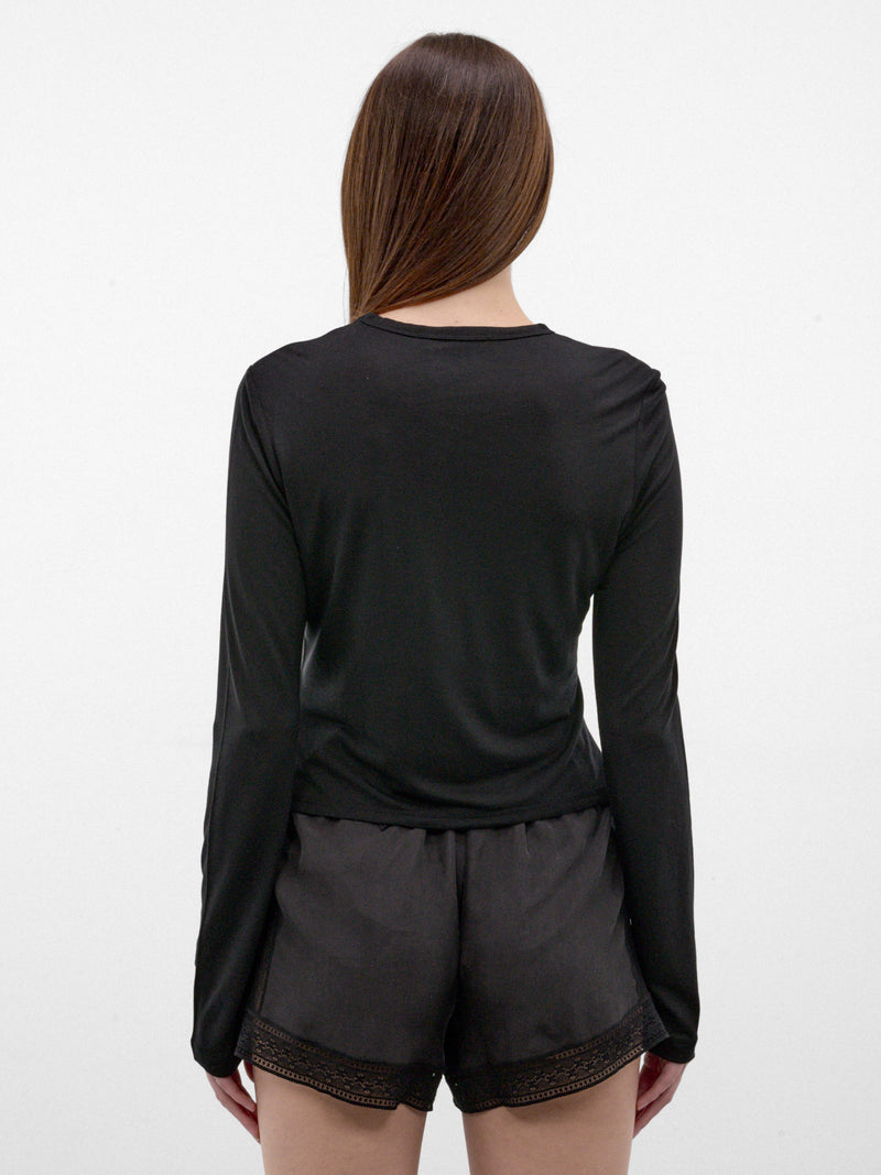 Black Satin Ribbon Long Sleeve (5313-0571-BLACK)