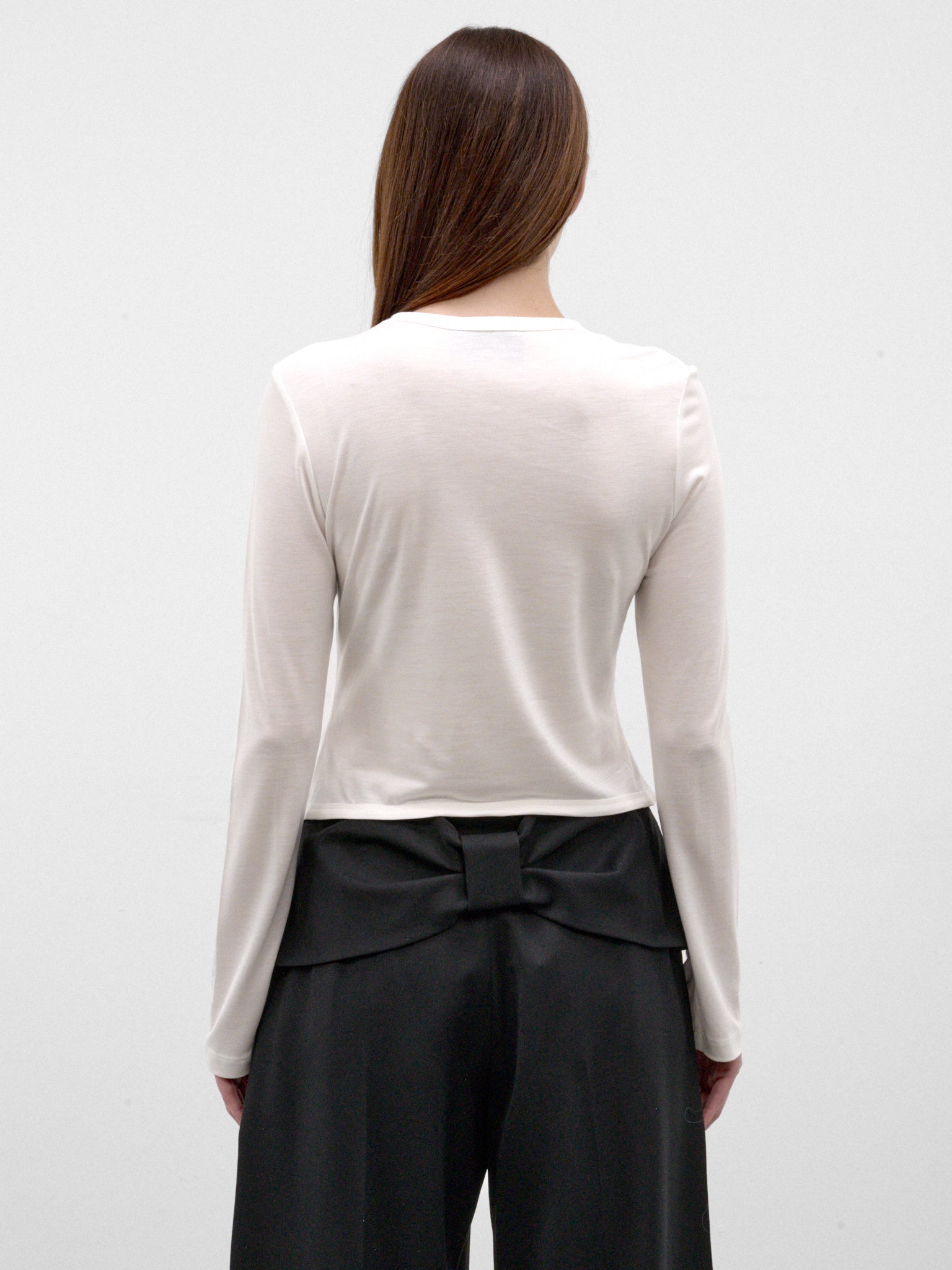 White Satin Ribbon Long Sleeve (5313-0571-IVORY)
