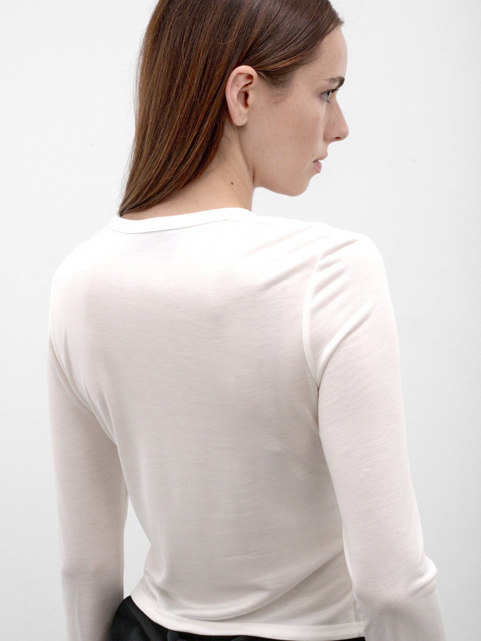 White Satin Ribbon Long Sleeve (5313-0571-IVORY)