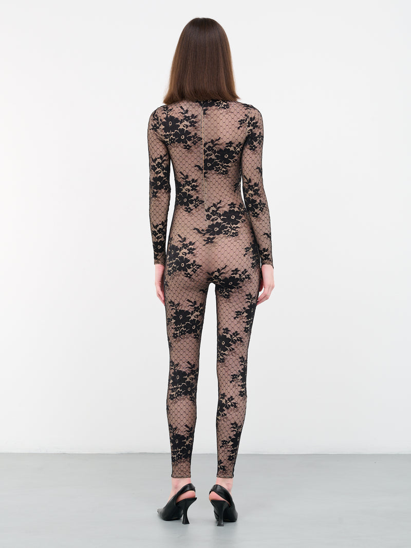 N°21 Monica Lace Jumpsuit (53198-9947-VANILLA-LATTE-BLACK)