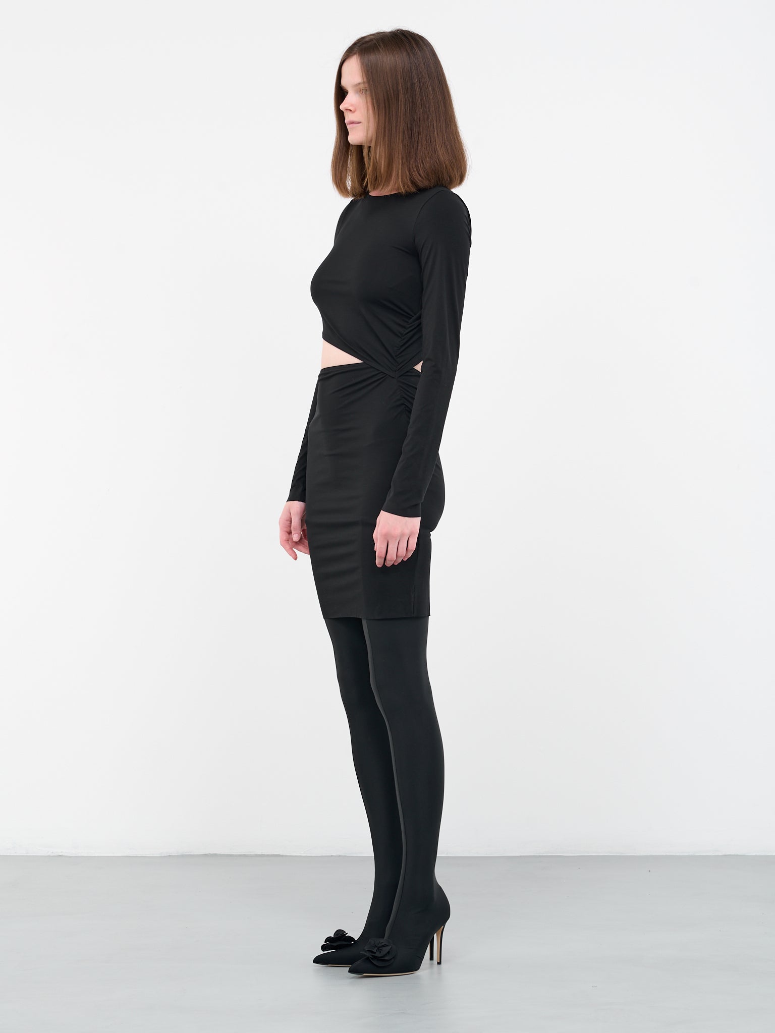 wolford black dress MERINO RIB DRESS in black
