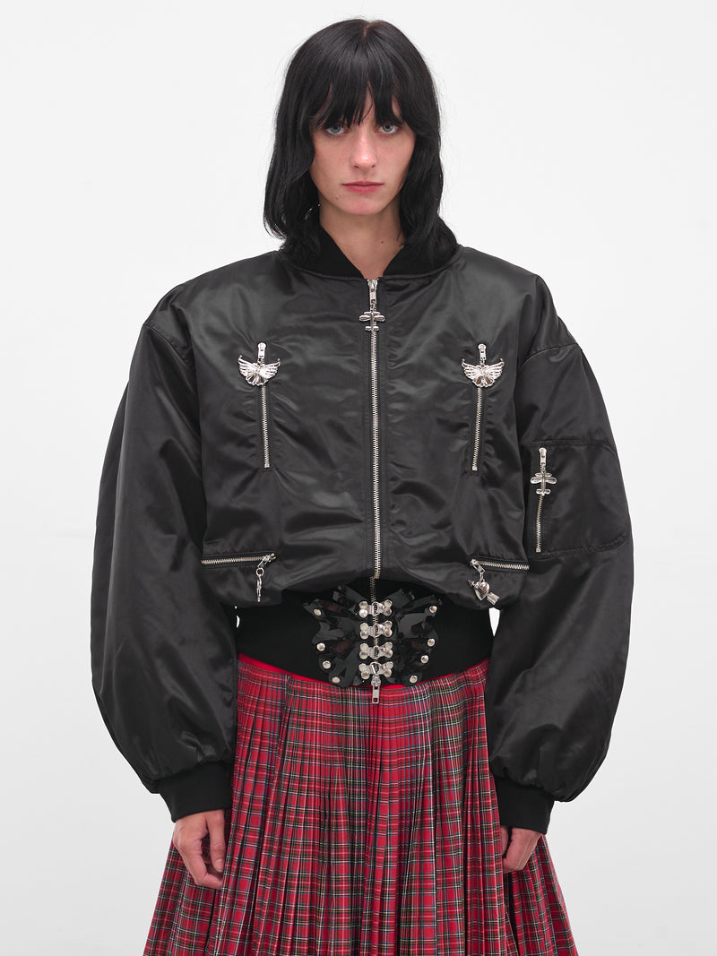Black Glide Zip Bomber Jacket (5325-GLIDE-BLACK)