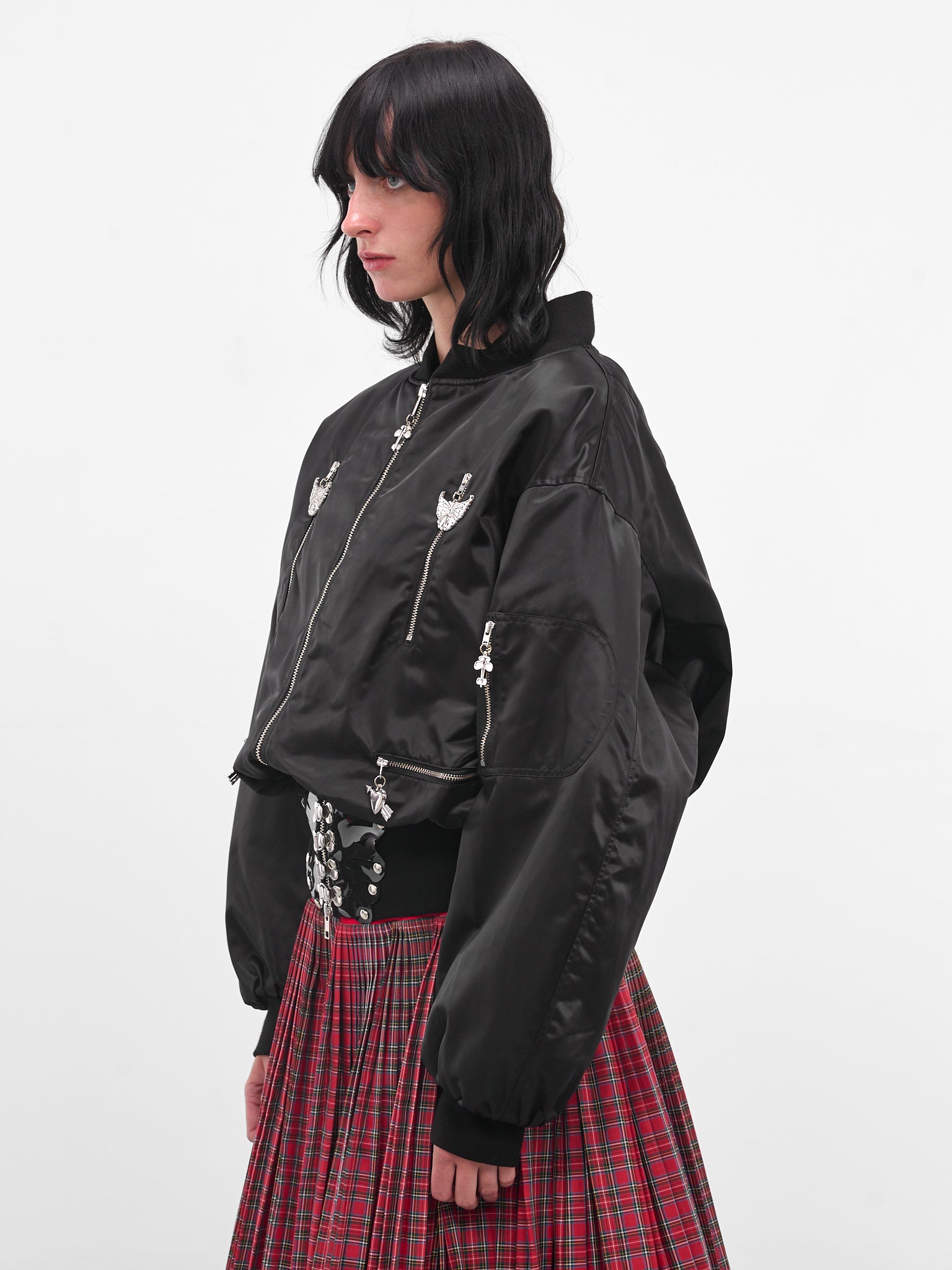 Black Glide Zip Bomber Jacket (5325-GLIDE-BLACK)