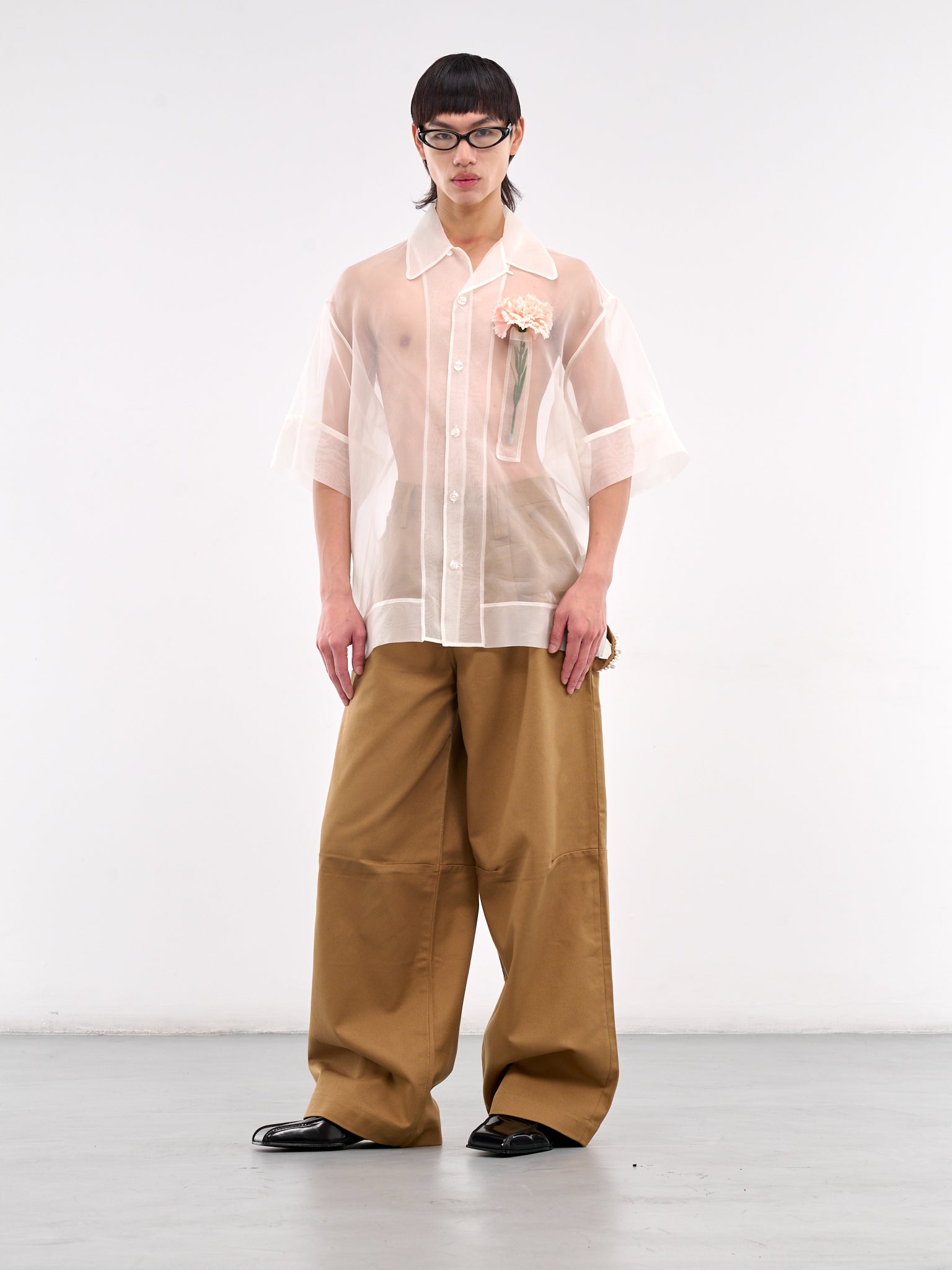 Wide Leg Trousers (4131B-1074-KHAKI-PEARL)