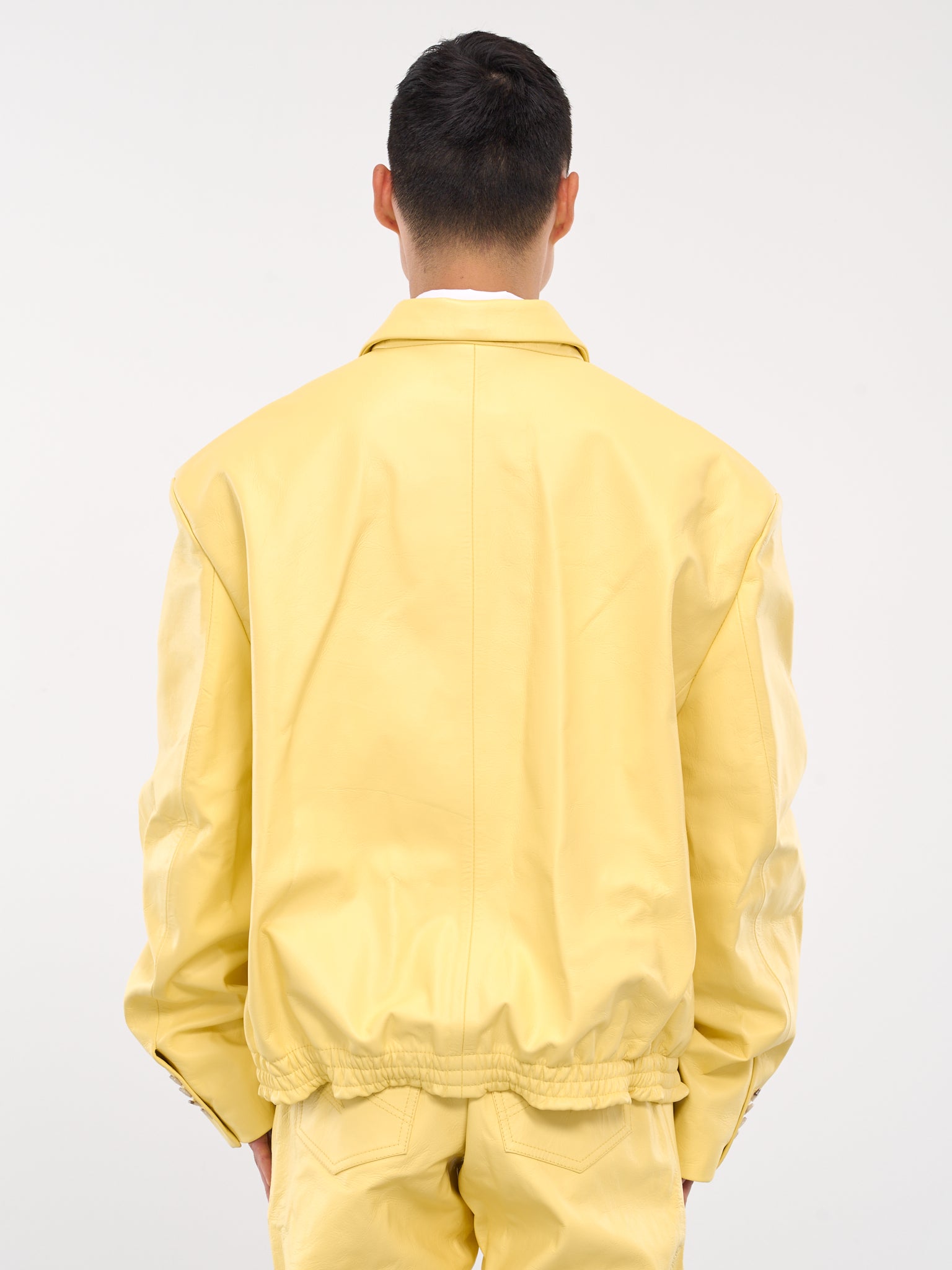 Elasticated Double-Breasted Jacket (537LP05301-YELLOW)