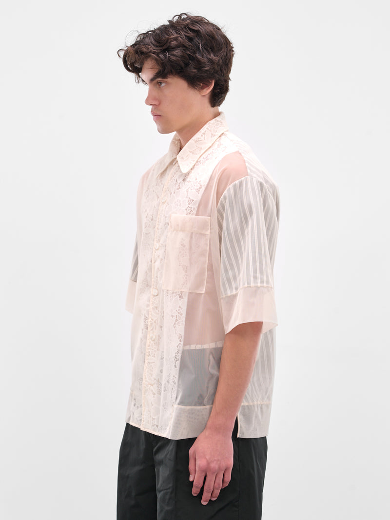 SIMONE ROCHA チュールオーバー レイ パフスリーブ Tシャツ 251405F110025_1.jpg