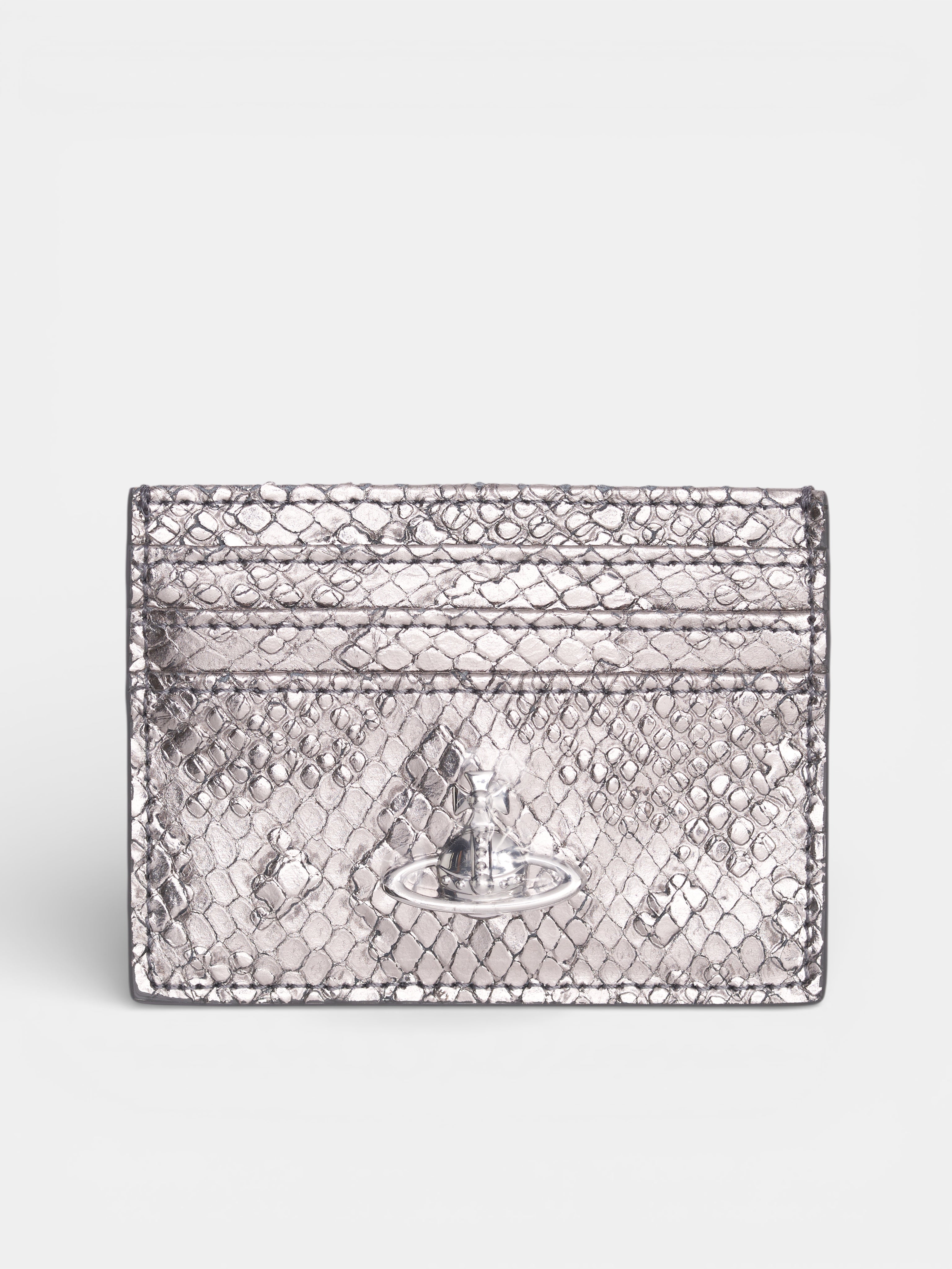 Silver Snakeskin Orb Card Holder (54030004W-L00D6-IRON)