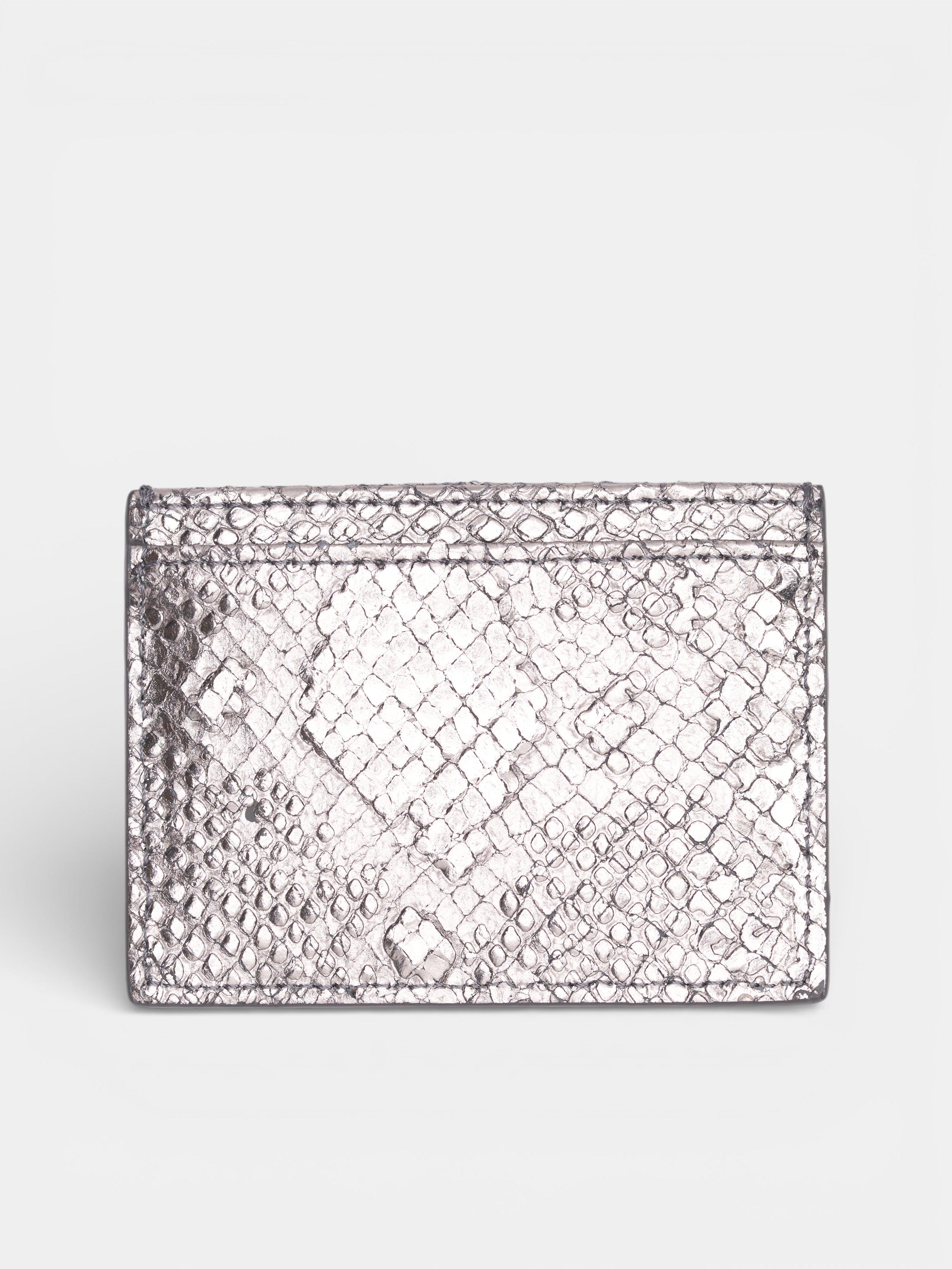 Silver Snakeskin Orb Card Holder (54030004W-L00D6-IRON)