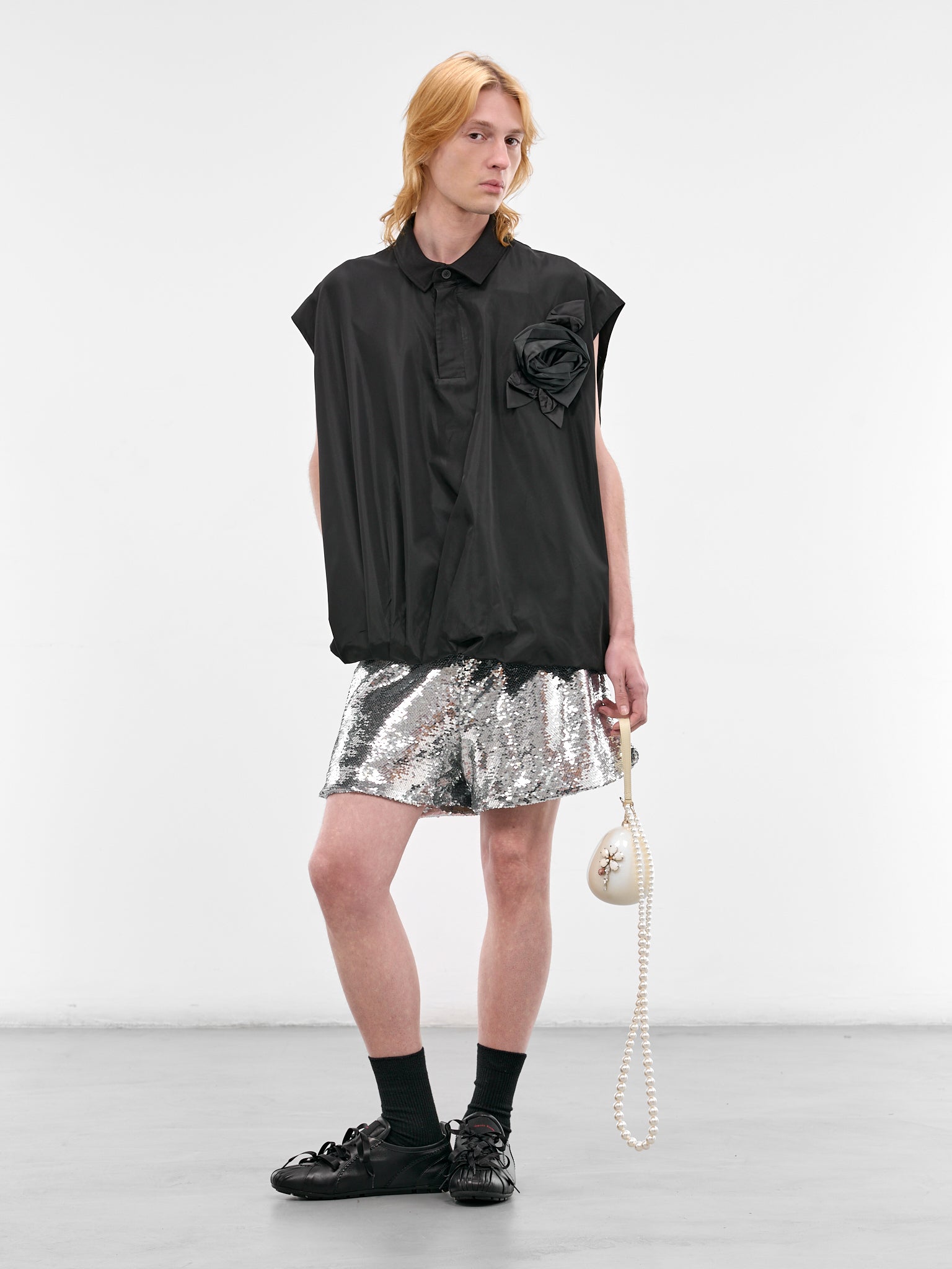 Silver Prince Charming Sequin Shorts (4210-1300-SILVER)