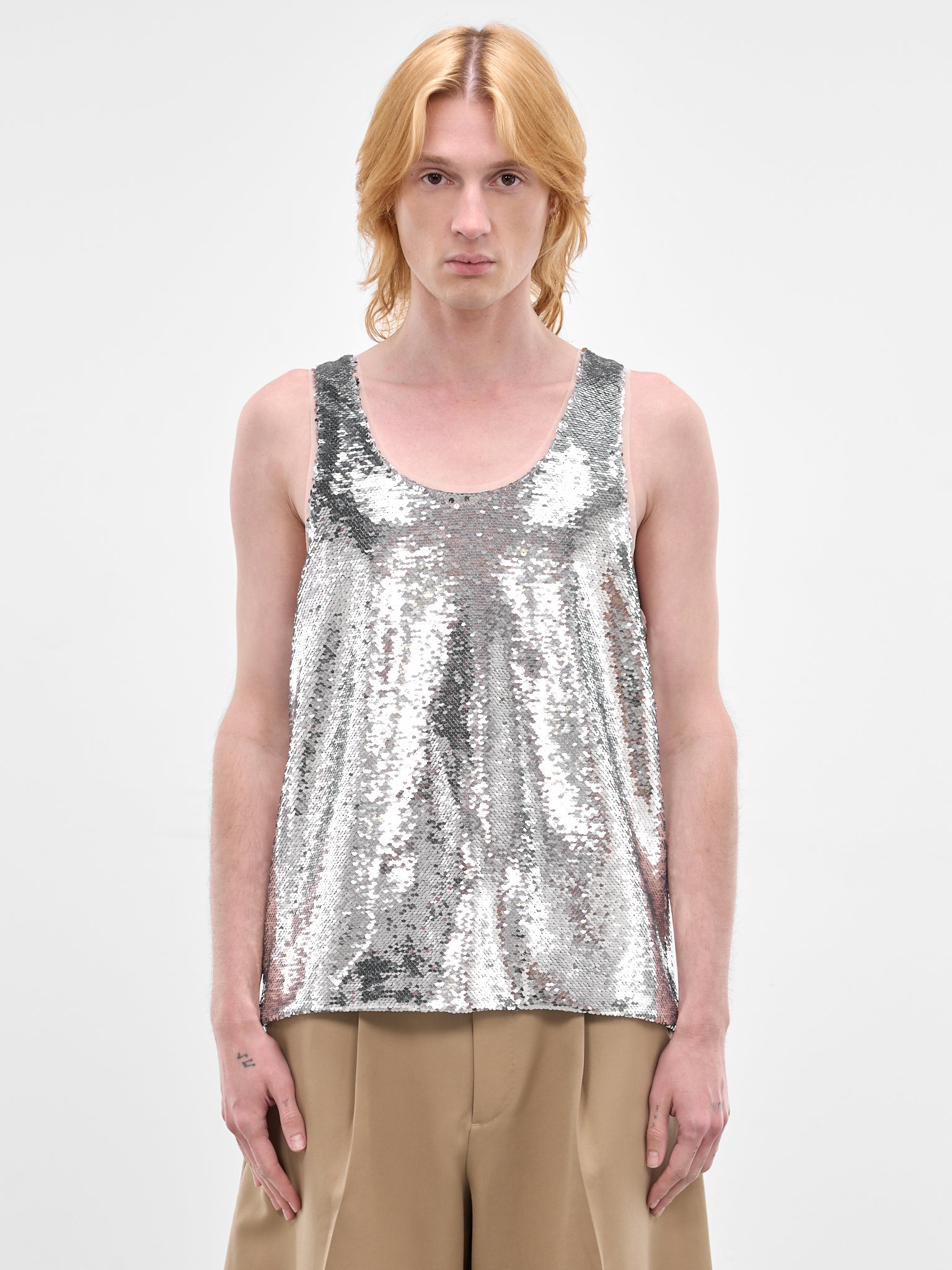 Silver Prince Charming Sequin Tank (5432-1300-SILVER)