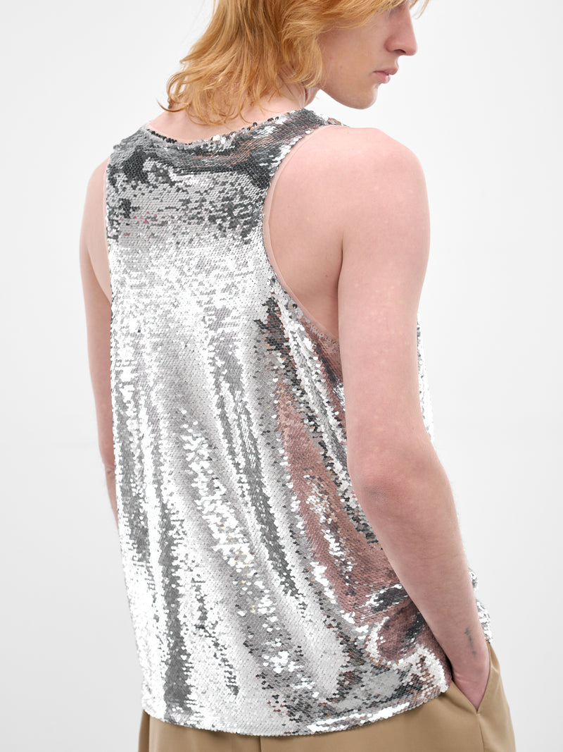 Silver Prince Charming Sequin Tank (5432-1300-SILVER)