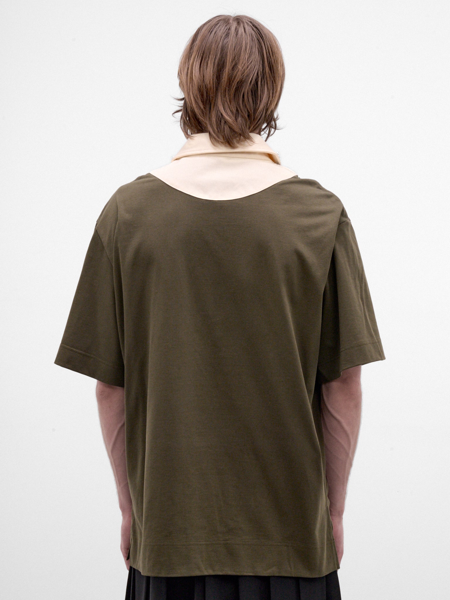 Khaki Cotton Rugby Polo (5472B-0562-KHAKI-ECRU-WHITE-PE)