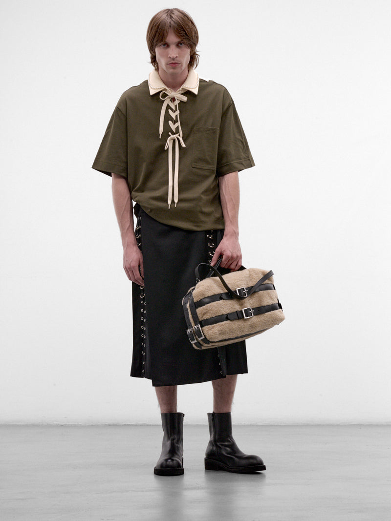 Khaki Cotton Rugby Polo (5472B-0562-KHAKI-ECRU-WHITE-PE)