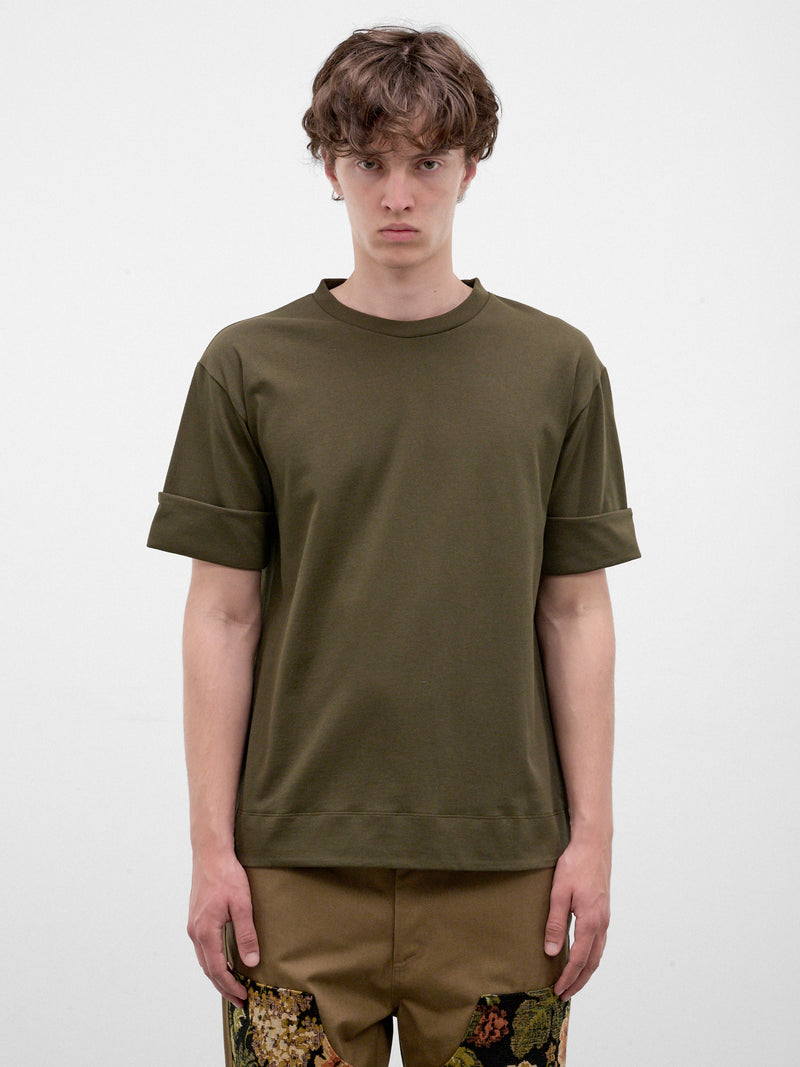 Khaki Fitted Wire Turn-Up Tee (5485-0562-KHAKI)