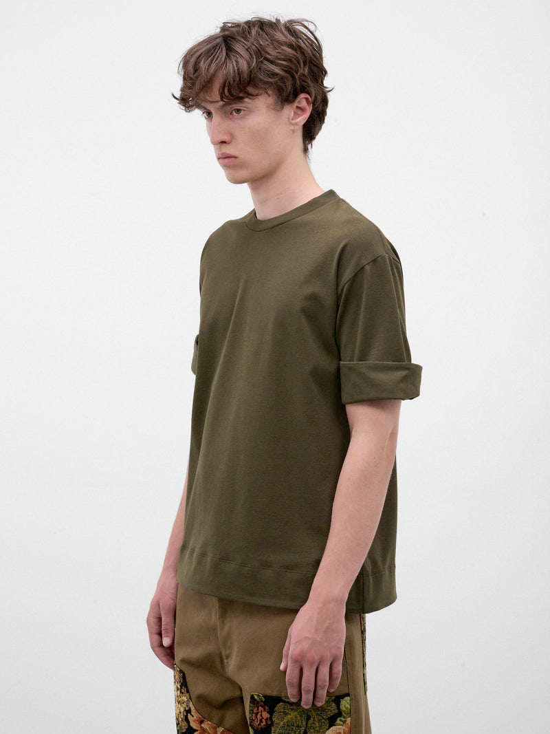 Khaki Fitted Wire Turn-Up Tee (5485-0562-KHAKI)