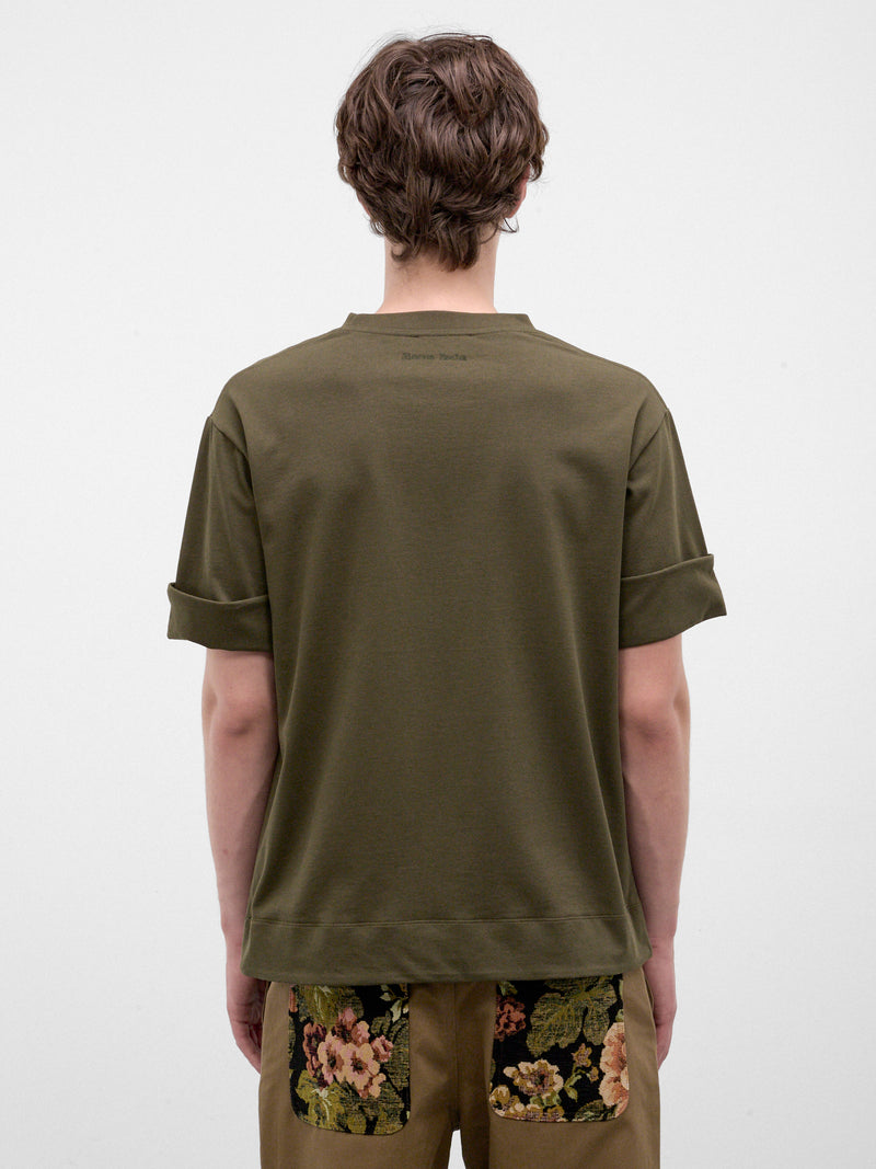 Khaki Fitted Wire Turn-Up Tee (5485-0562-KHAKI)