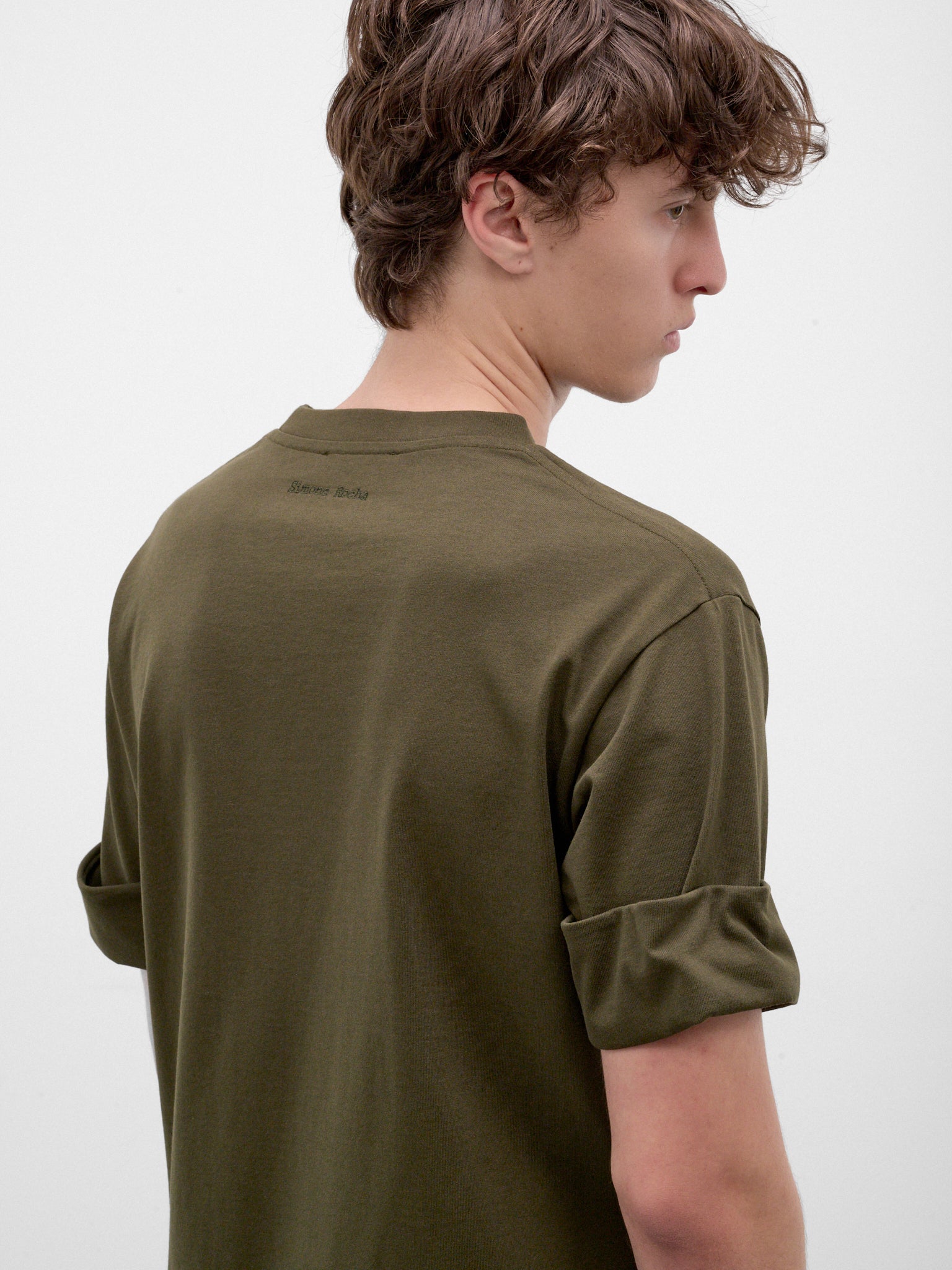 Khaki Fitted Wire Turn-Up Tee (5485-0562-KHAKI)