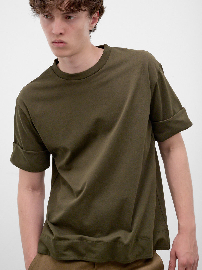 Khaki Fitted Wire Turn-Up Tee (5485-0562-KHAKI)