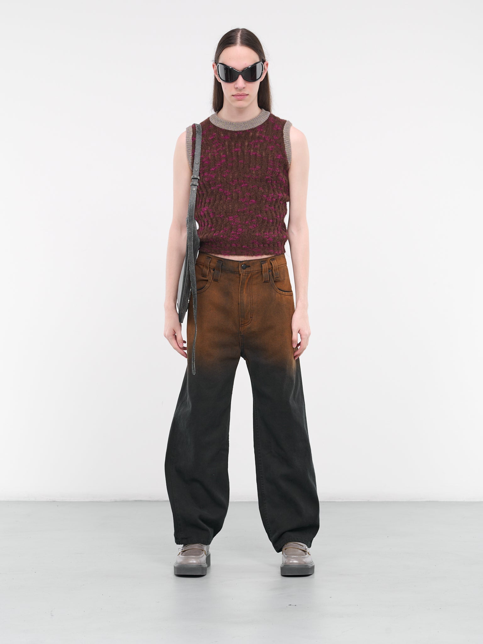 Mohair Knit Vest (8057-EL-S-SANGUINE)