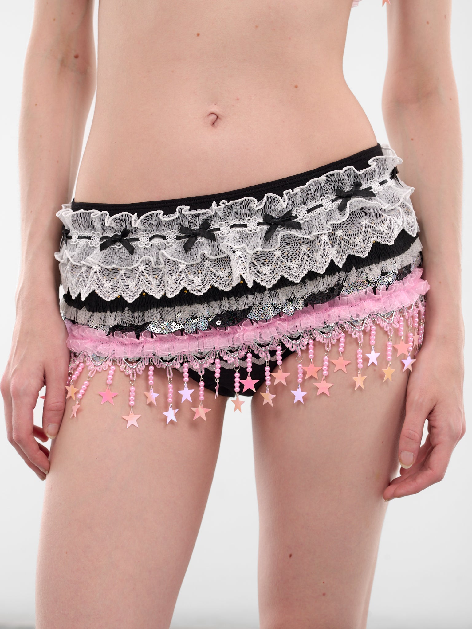 Starbrites Ruffled Patchwork Underwear (5603-STARBRITES-BLACK-MULTI)