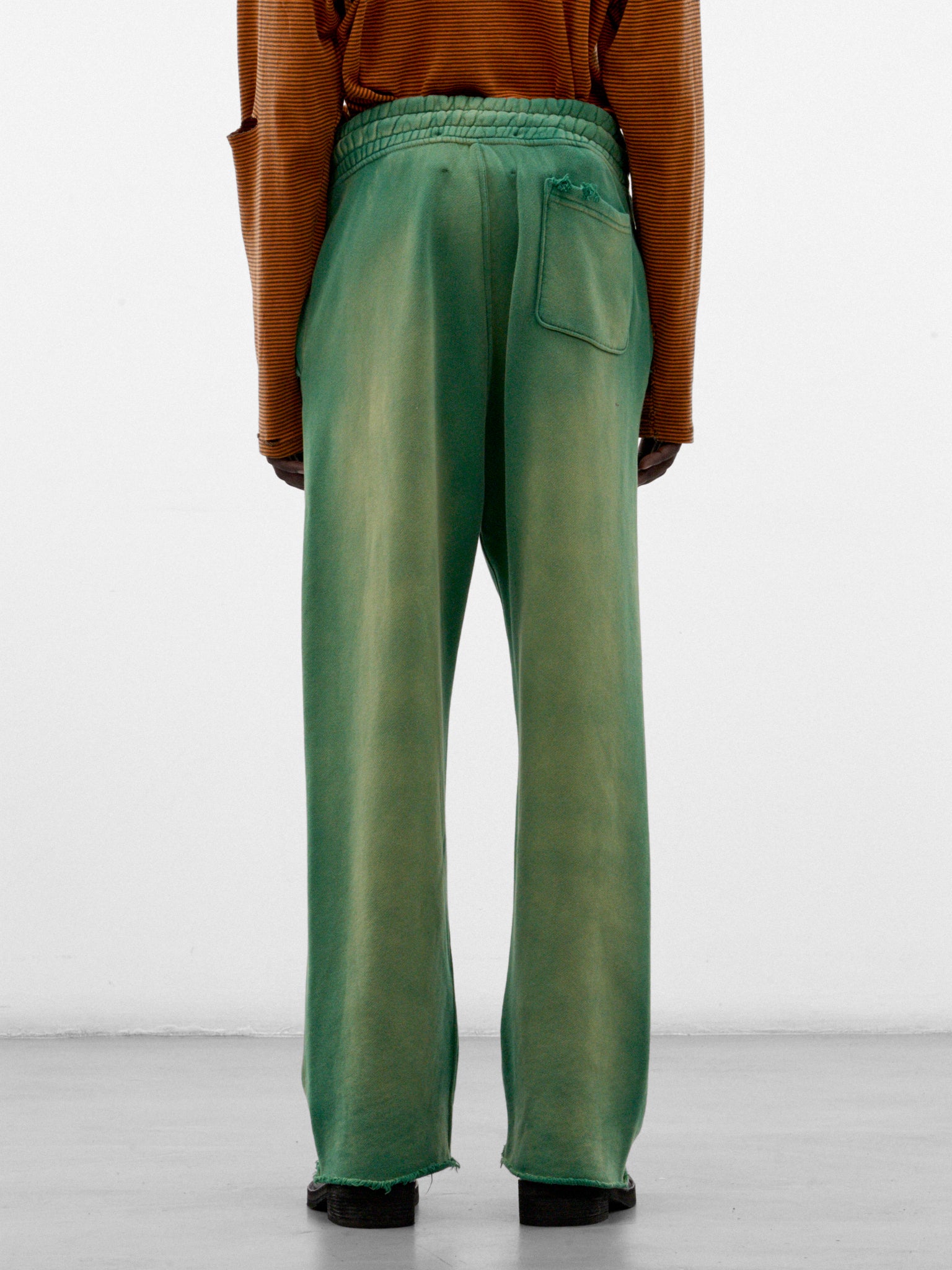 Washed Green Cotton Maintenance Sweatpants (5M001Q3018GRN-GREEN)
