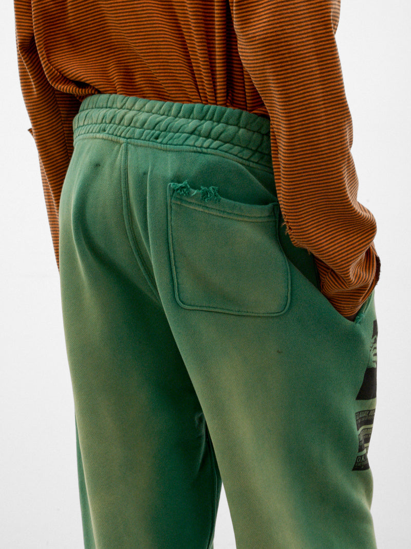 Washed Green Cotton Maintenance Sweatpants (5M001Q3018GRN-GREEN)