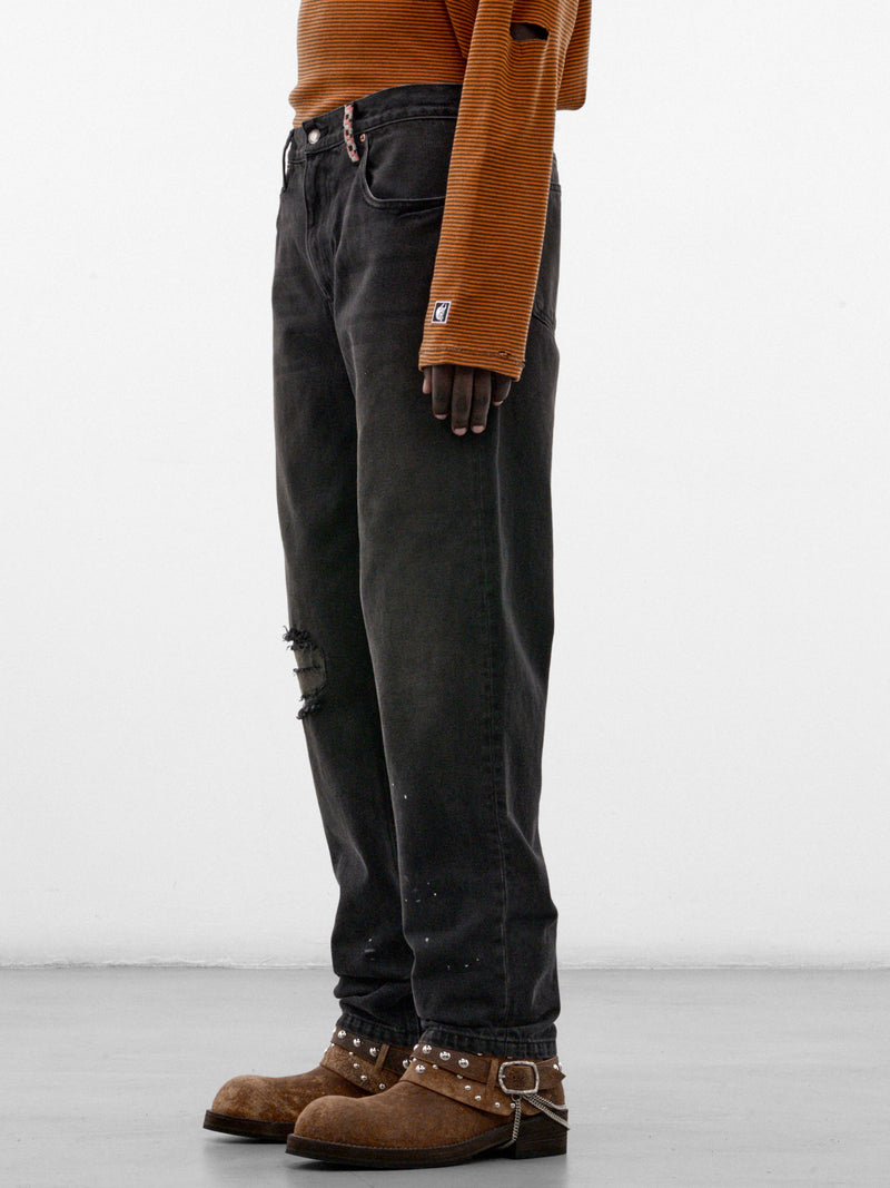 Light Black Idole Straight Jeans (5M011Q3018LBK-LIGHT-BLACK)