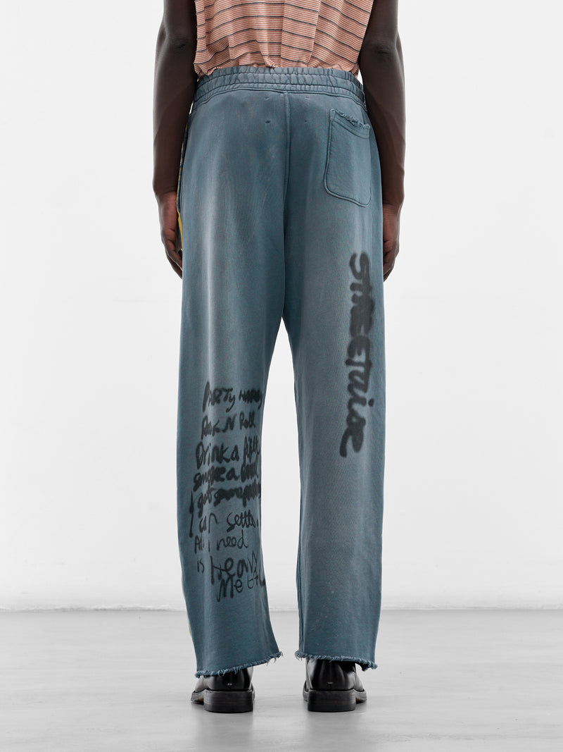 Turquoise Streetwise Airbrush Sweatpants (5U016Q1010-TURQUOISE)