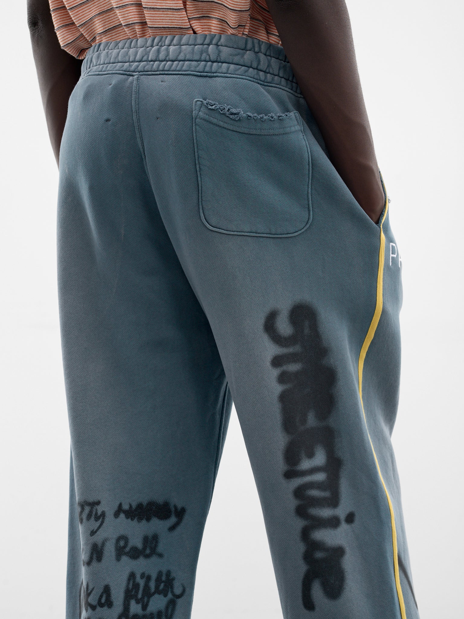 Turquoise Streetwise Airbrush Sweatpants (5U016Q1010-TURQUOISE)