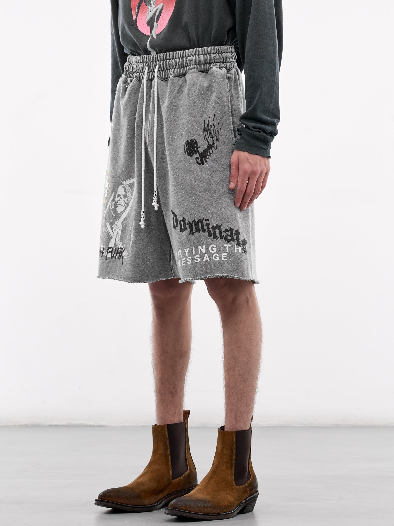 Carry The Message Sweat Shorts (5U019Q1010-GRAY)
