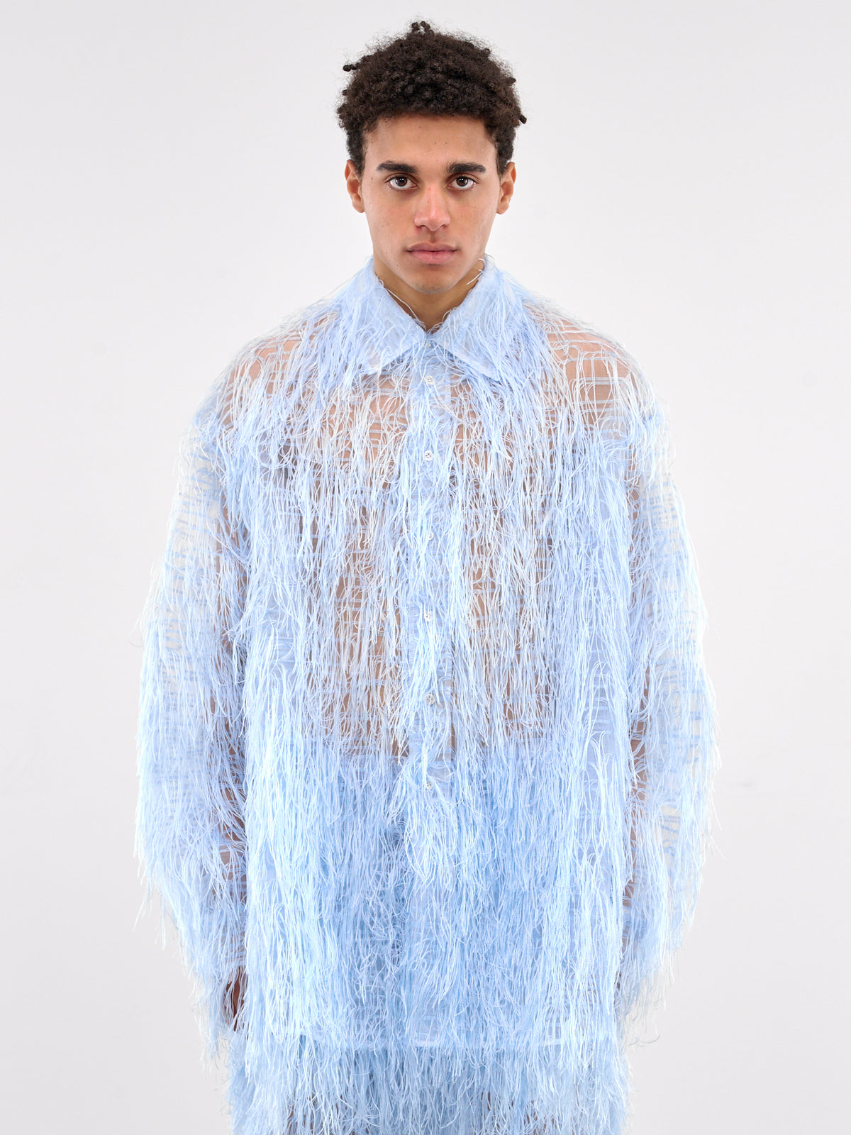 Hairy Fringe Shirt (6002-CC11-LIGHT-BLUE)