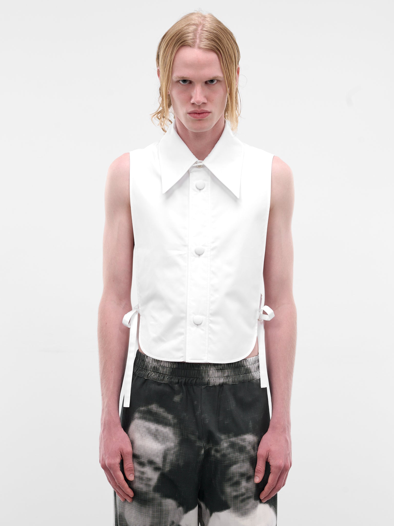 Bib Collar Shirt Vest (6007-CC19-WHITE)
