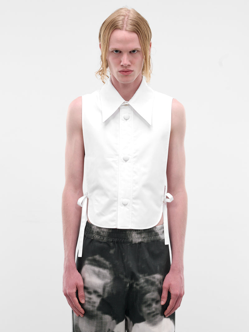 Bib Collar Shirt Vest (6007-CC19-WHITE)