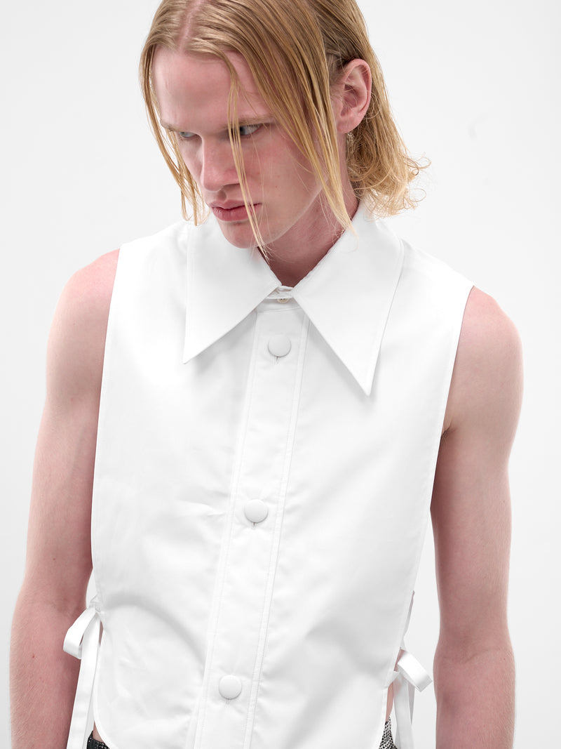 Bib Collar Shirt Vest (6007-CC19-WHITE)