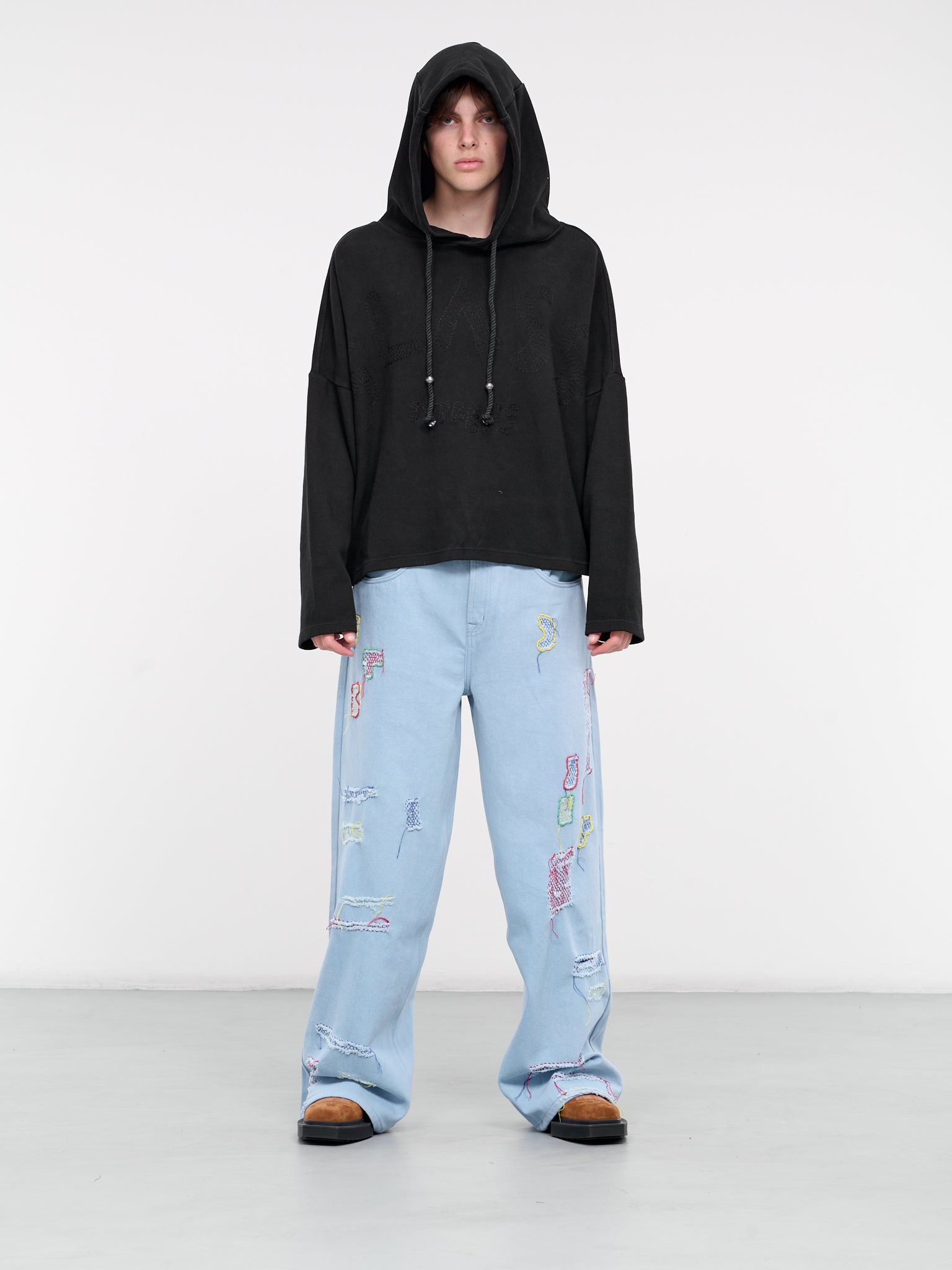 Embroidered Hoodie (601241203-1-BLACK)