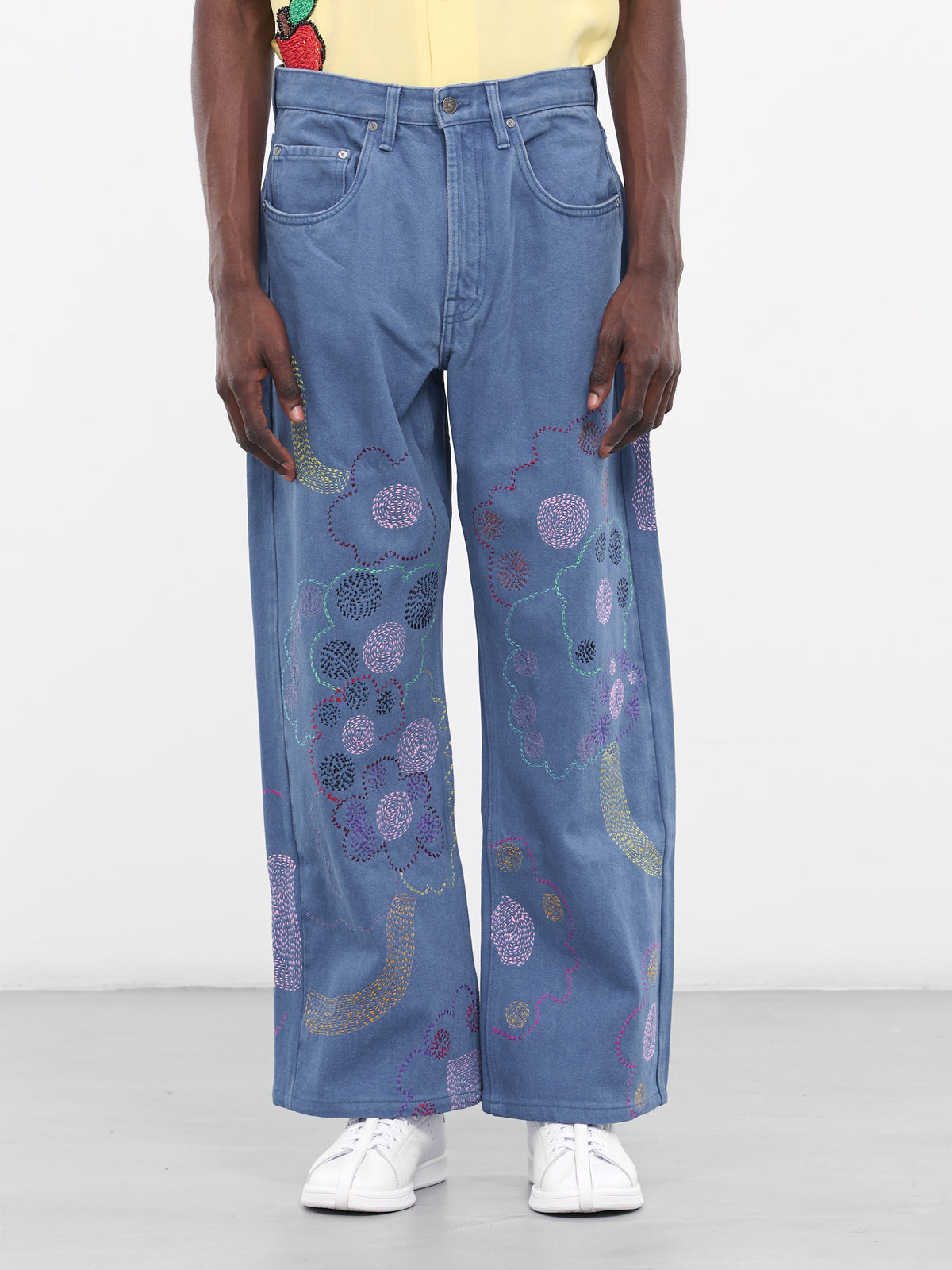 Flower Jeans (607231902-1-BLUE)