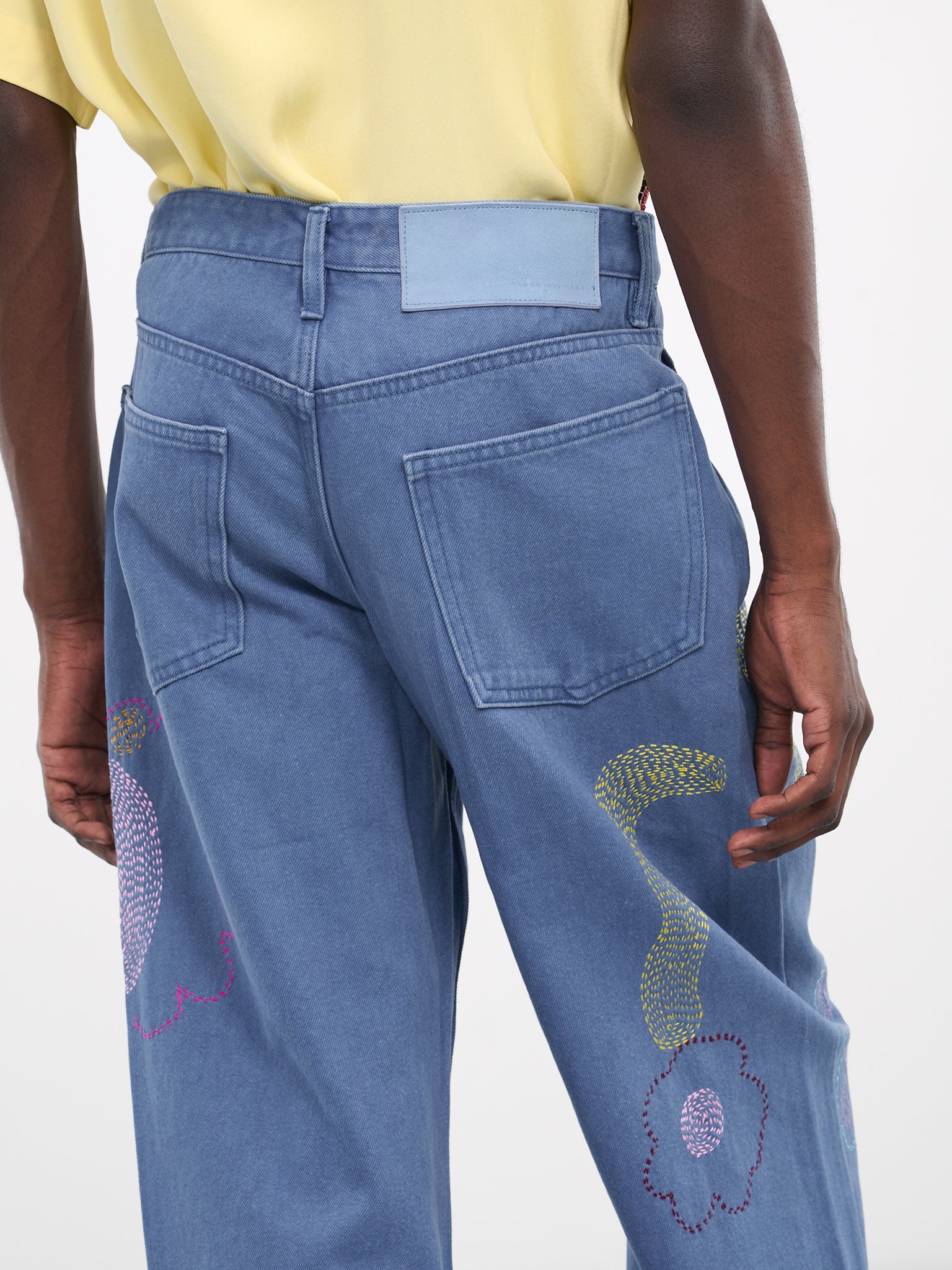 Flower Jeans (607231902-1-BLUE)