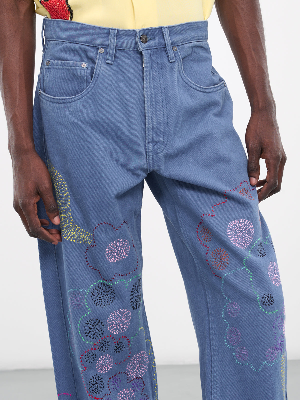 Flower Jeans (607231902-1-BLUE)