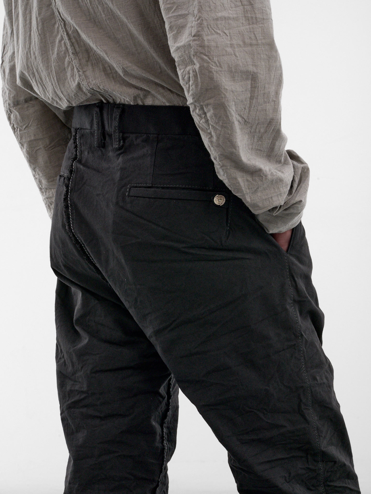 Black Zimbabwe Cotton LP Trousers (5096-BLACK)