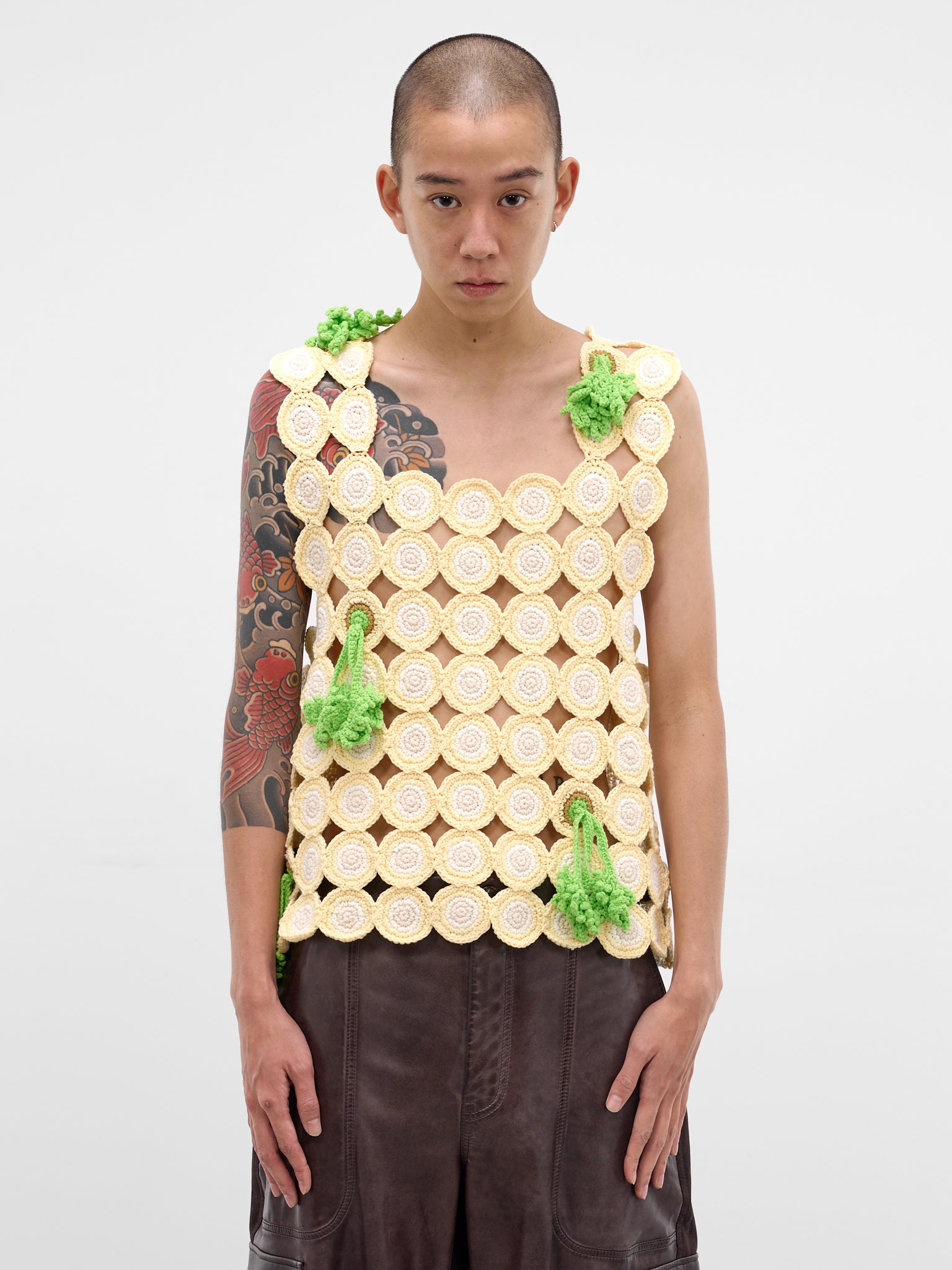 DOUBLET White Circle Root Knit Tank | H.Lorenzo - front