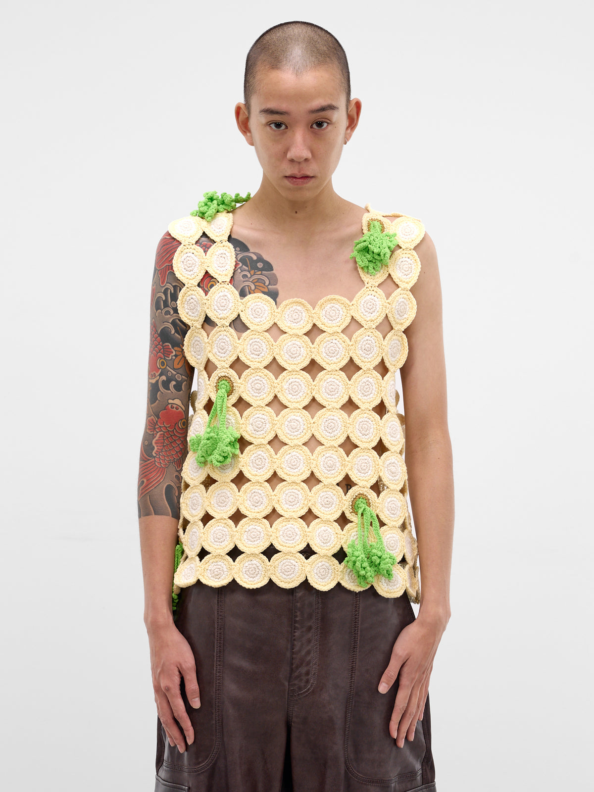 DOUBLET White Circle Root Knit Tank | H.Lorenzo - front