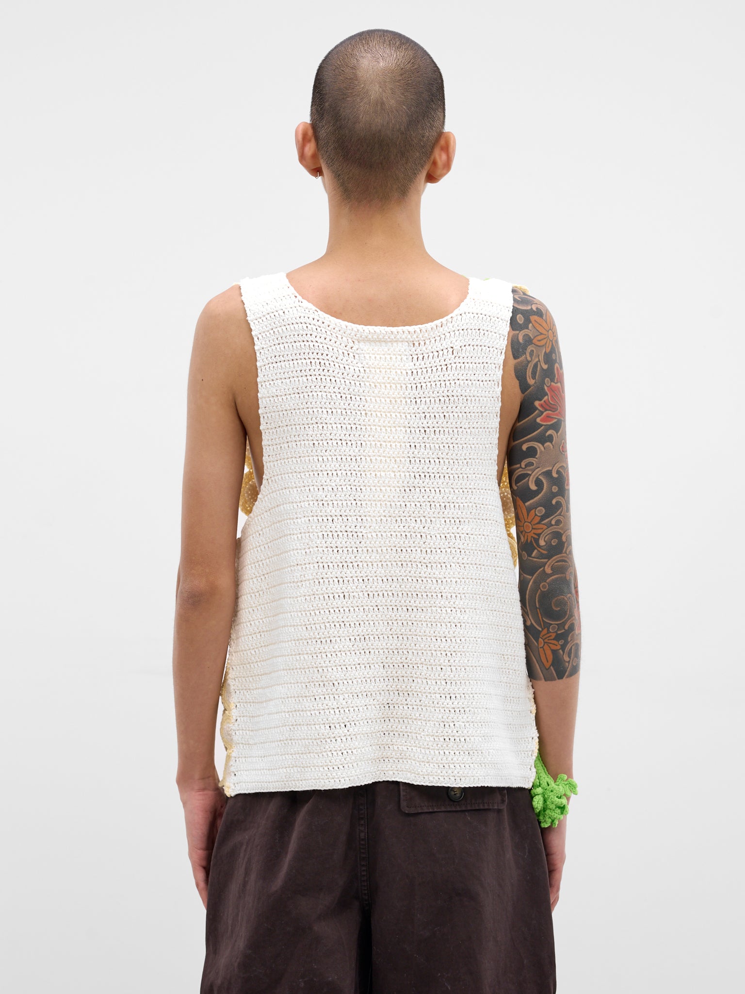 DOUBLET White Circle Root Knit Tank | H.Lorenzo - back