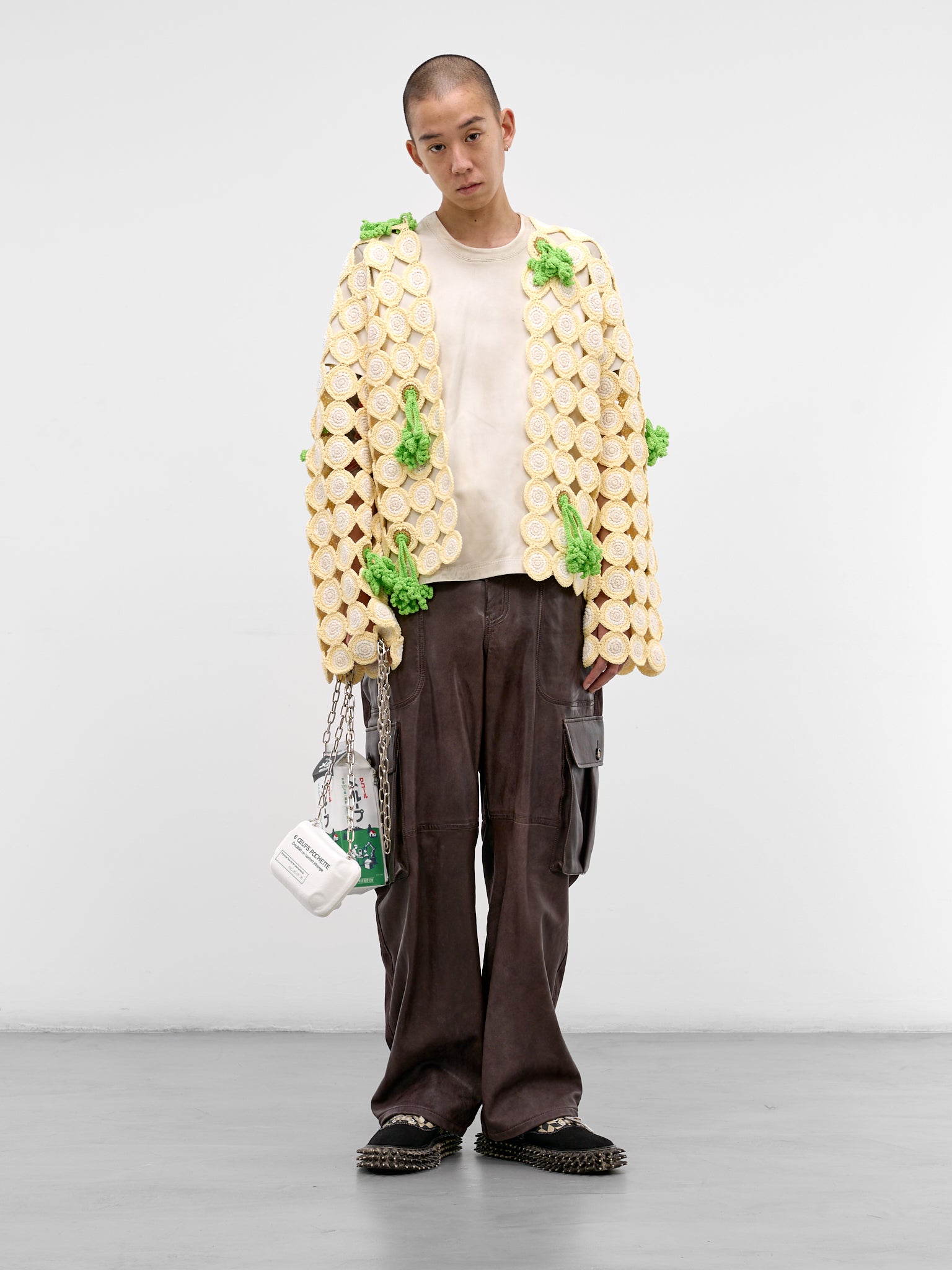 DOUBLET Circle Root Knit Cardigan | H.Lorenzo - styled