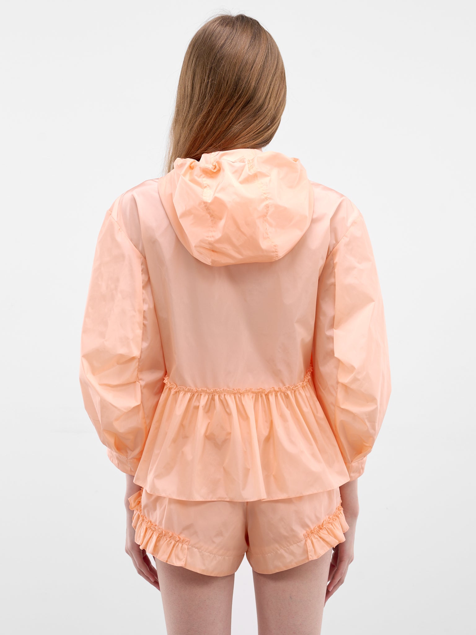 Clementine Nylon Peplum Hem Jacket (6162-1067-CLEMENTINE-TAUPE)