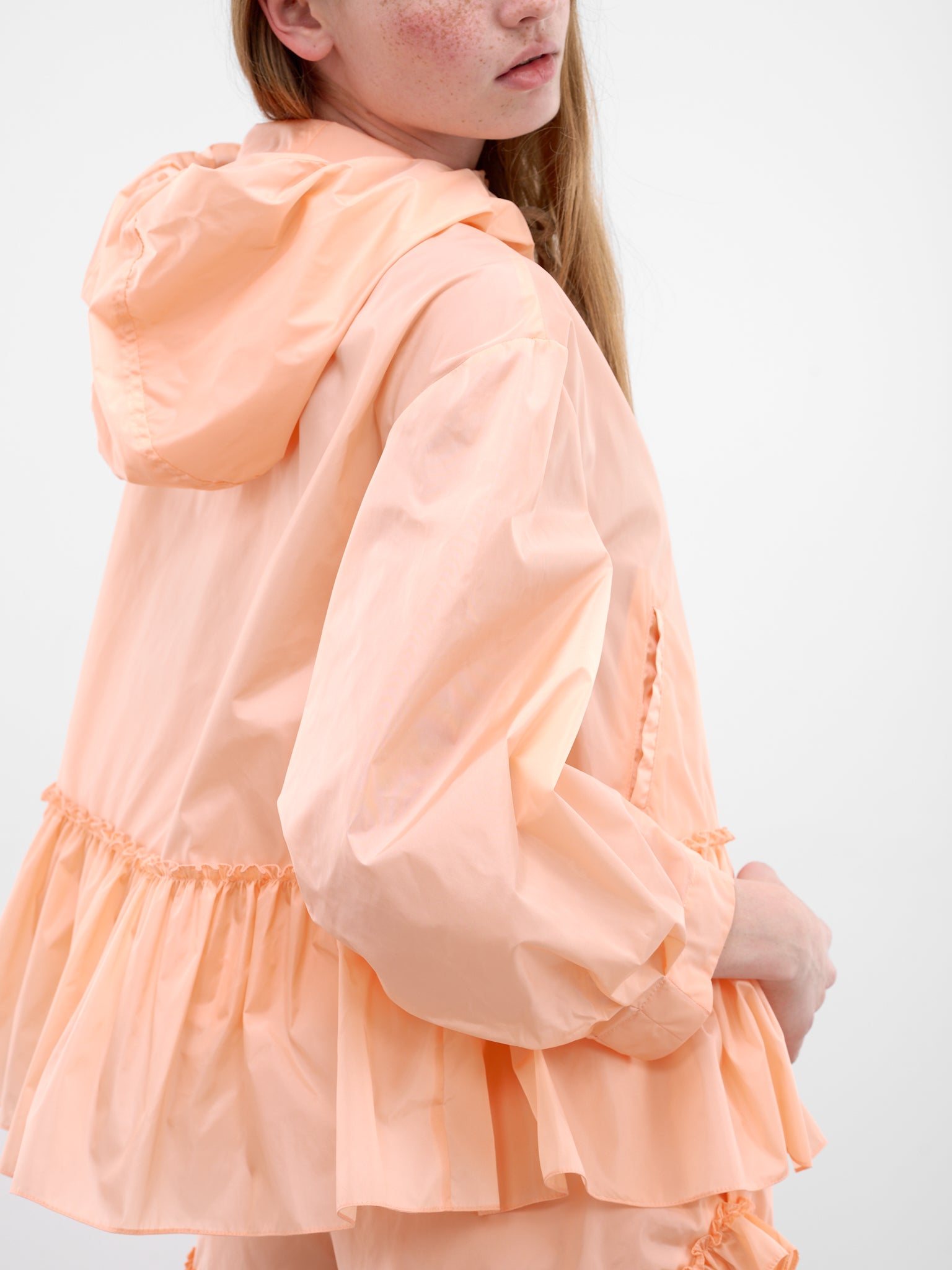 Clementine Nylon Peplum Hem Jacket (6162-1067-CLEMENTINE-TAUPE)