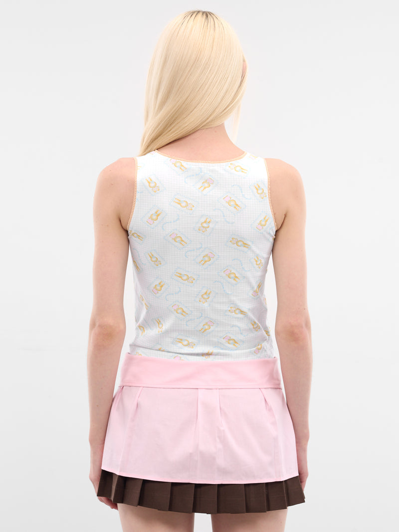 Cry Baby Bunny Print Tank (62-BUNNY-CRY-BABY-BLUE)