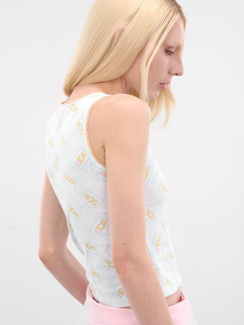 Cry Baby Bunny Print Tank (62-BUNNY-CRY-BABY-BLUE)