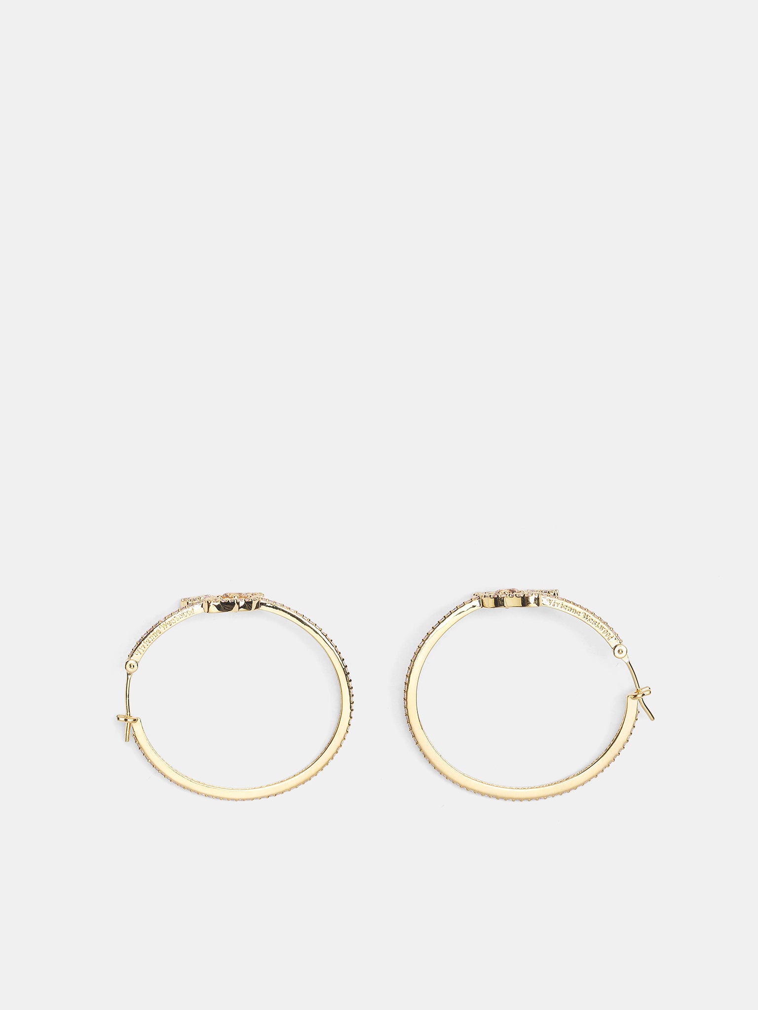 Olympia Hoop Earrings (6202017X-02RA05-GOLD-WHITE-CHA)