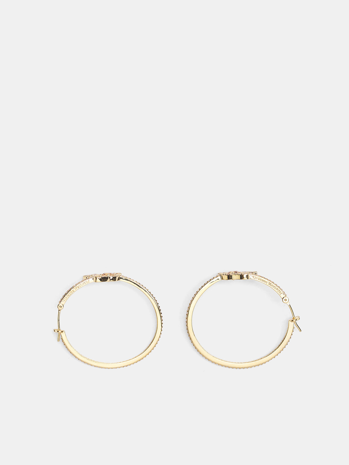 Olympia Hoop Earrings (6202017X-02RA05-GOLD-WHITE-CHA)